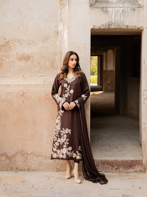 NEW BROWNIE 3-Piece Stitched - Tawakal Closet