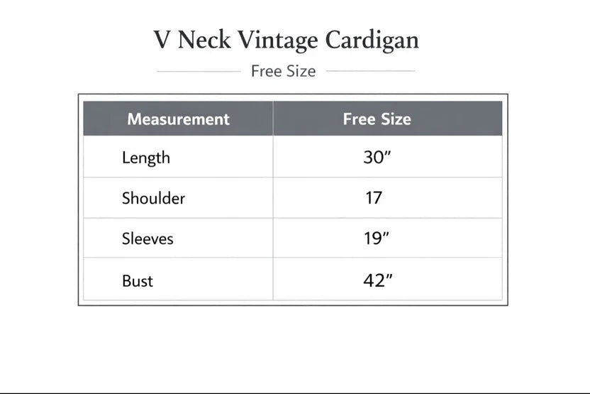 V Neck Vintage Cardigan - Velora