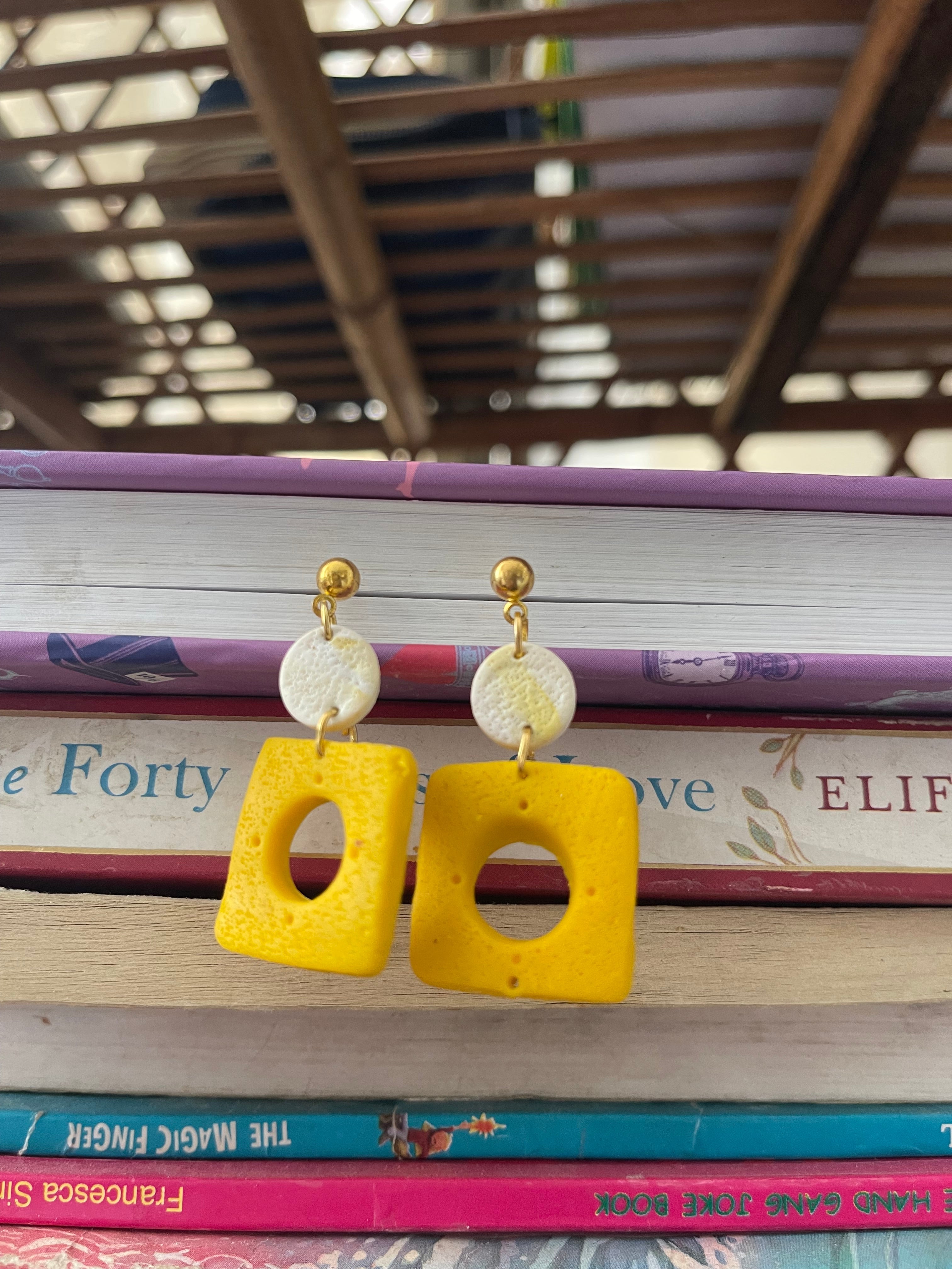 Yellow fever- earings - Clay Boutique