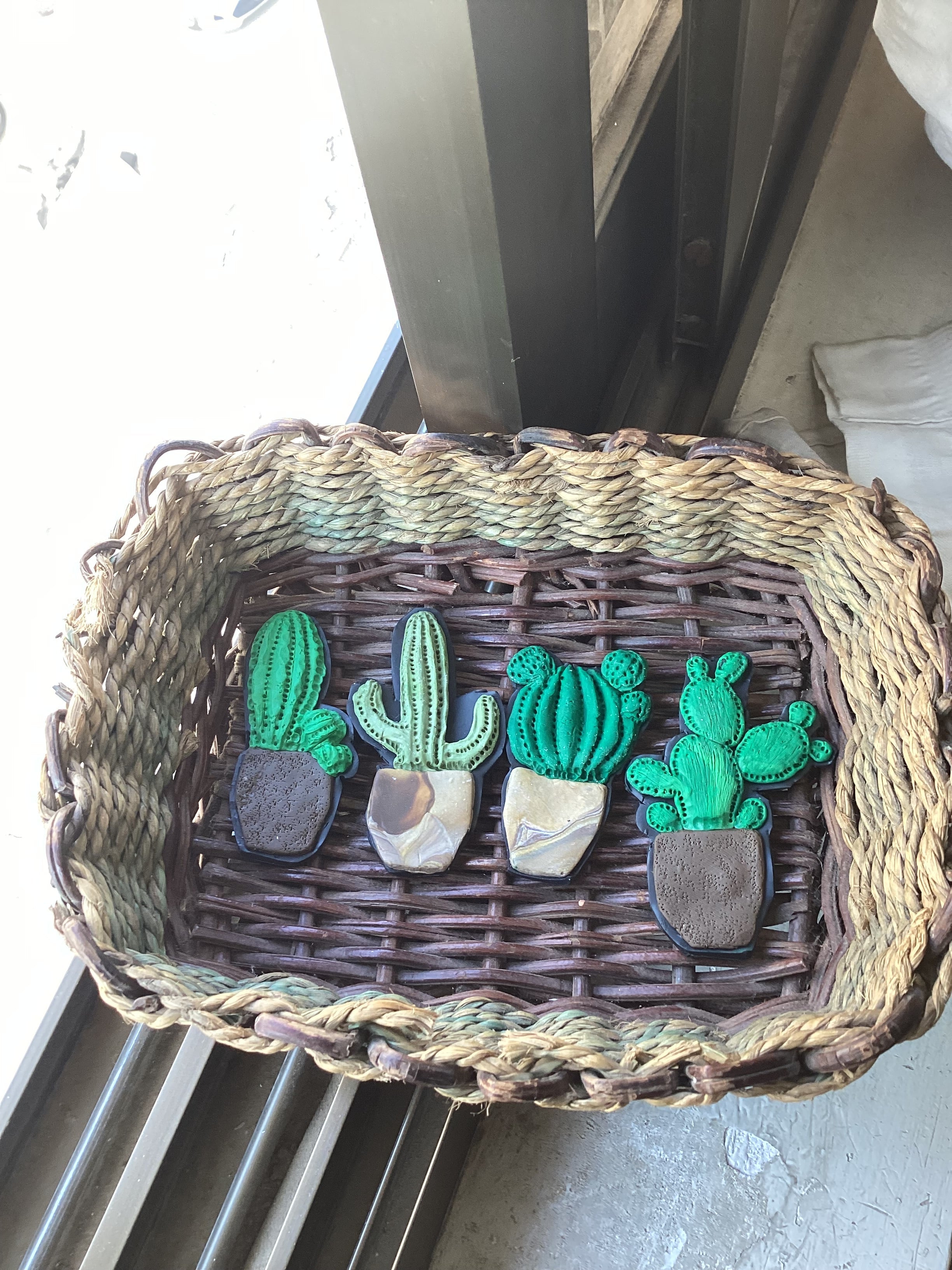 Cactus fridge magnets - Clay Boutique