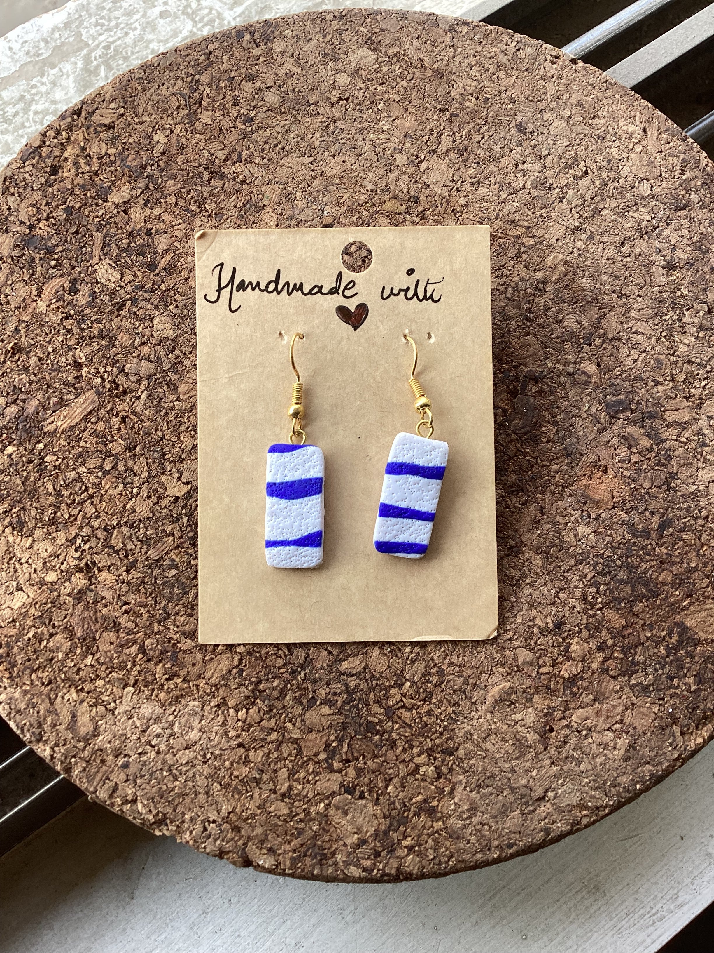 Zebra earings - Clay Boutique