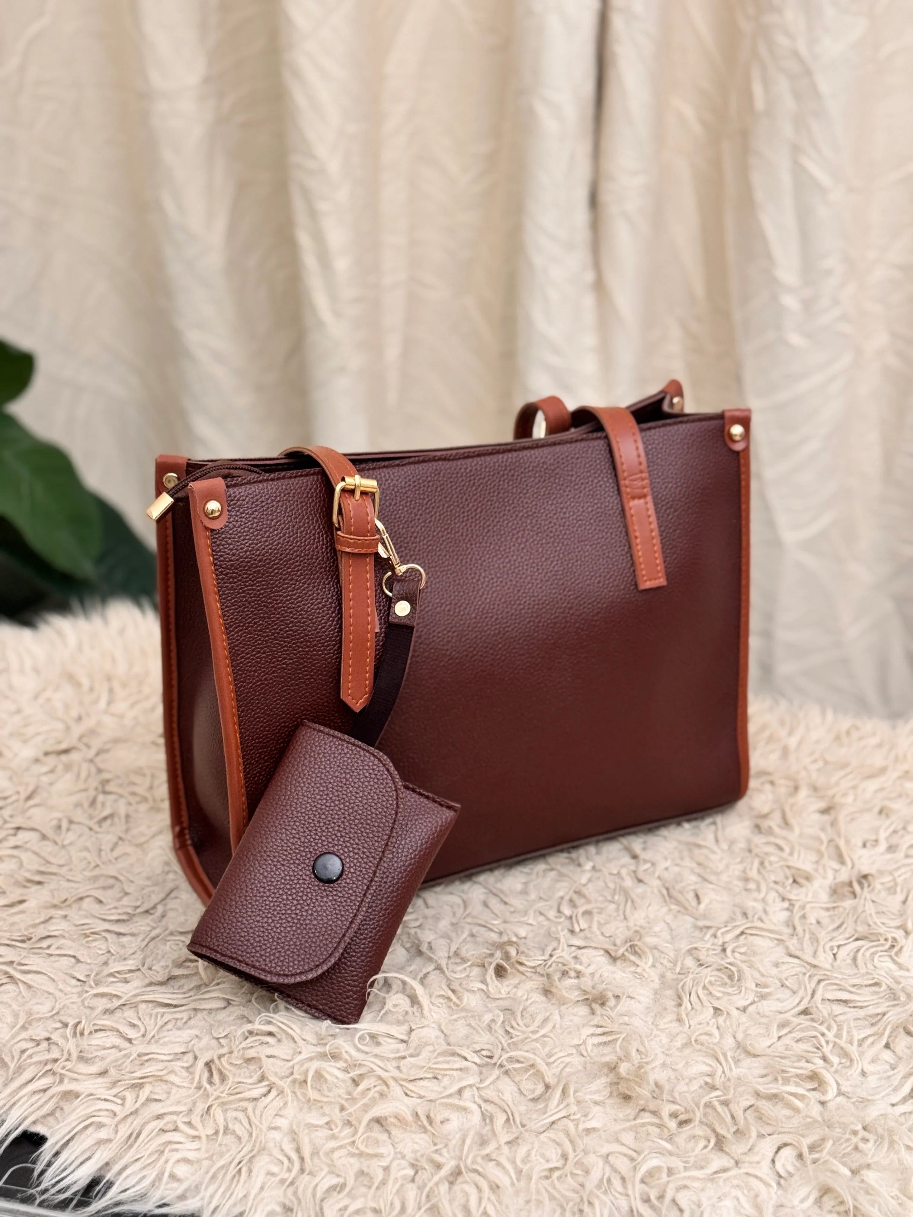 Daily Tote - Maroon (with mini-wallet) - HBH