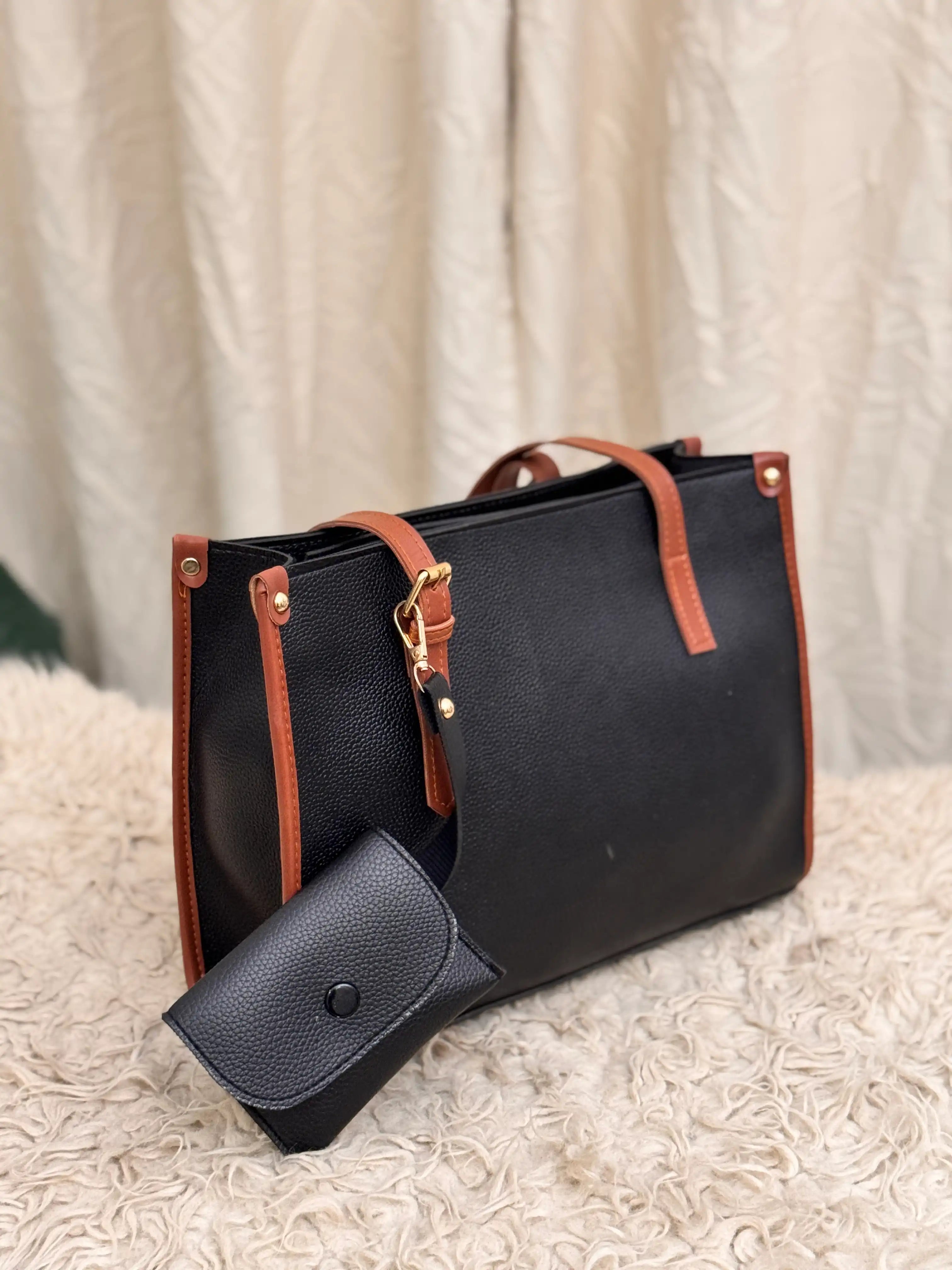 Daily Tote - Black (with mini-wallet) - HBH