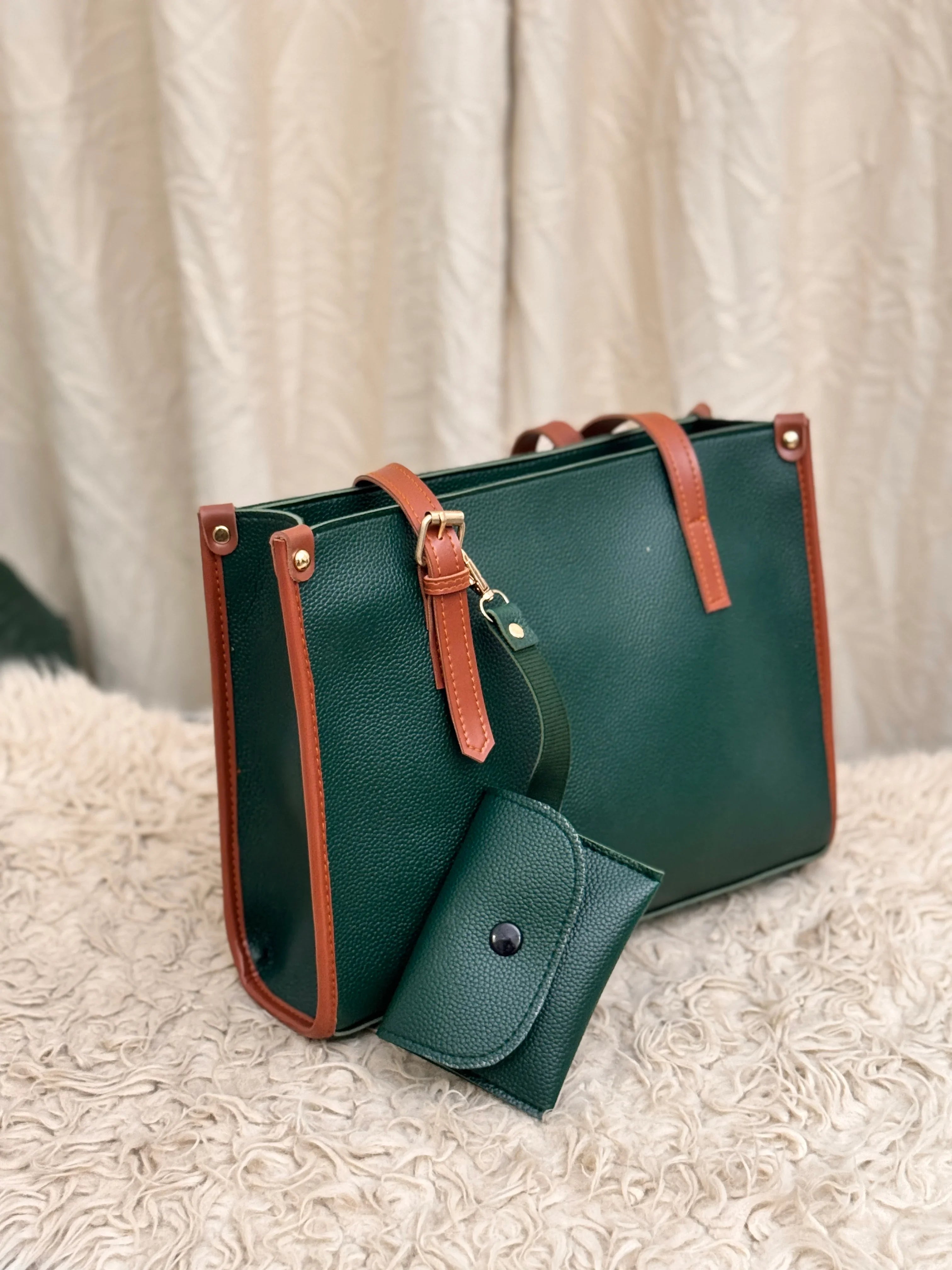 Daily Tote - Green (with mini-wallet) - HBH