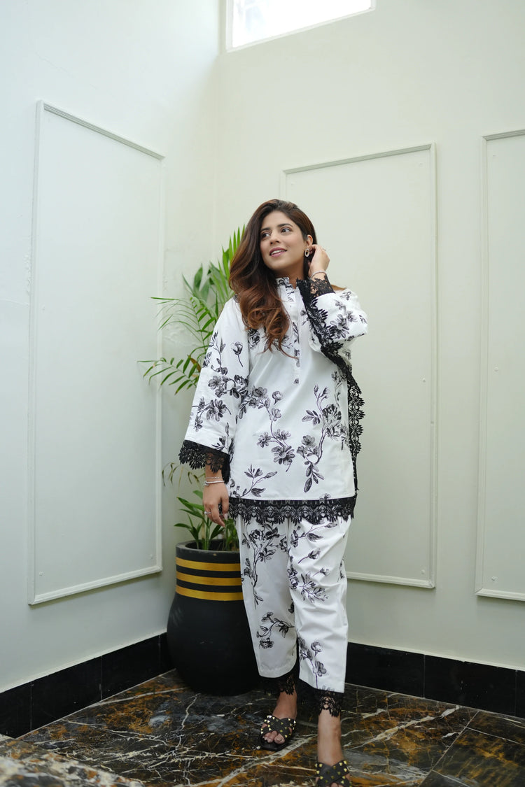 2 Piece Cotton Printed  Co- Ord Set - Urban Cut