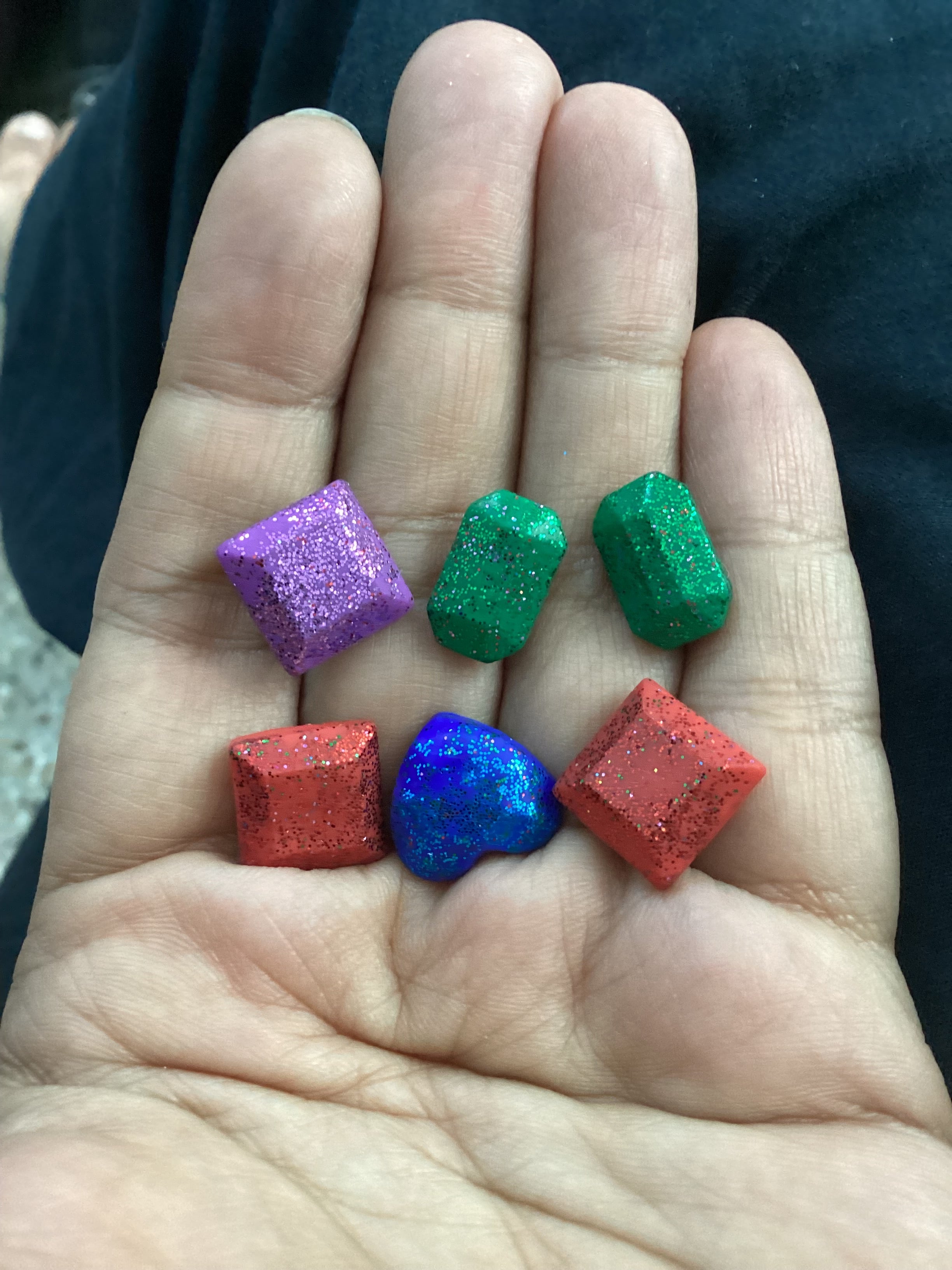 Glitter geometric studs - Clay Boutique