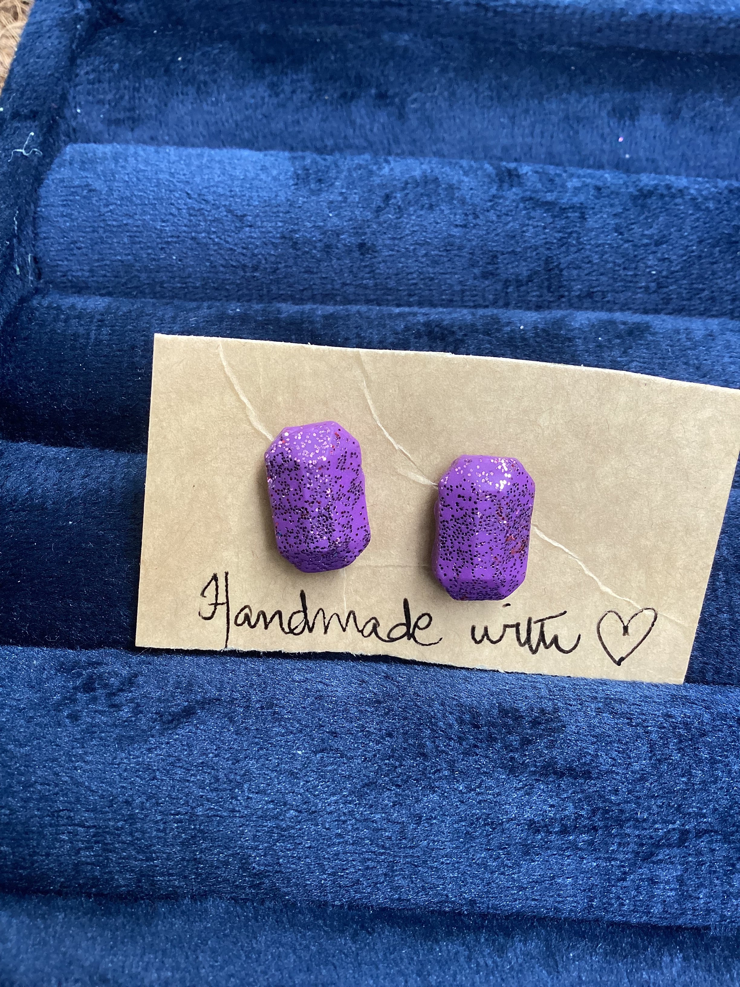 Glitter geometric studs - Clay Boutique