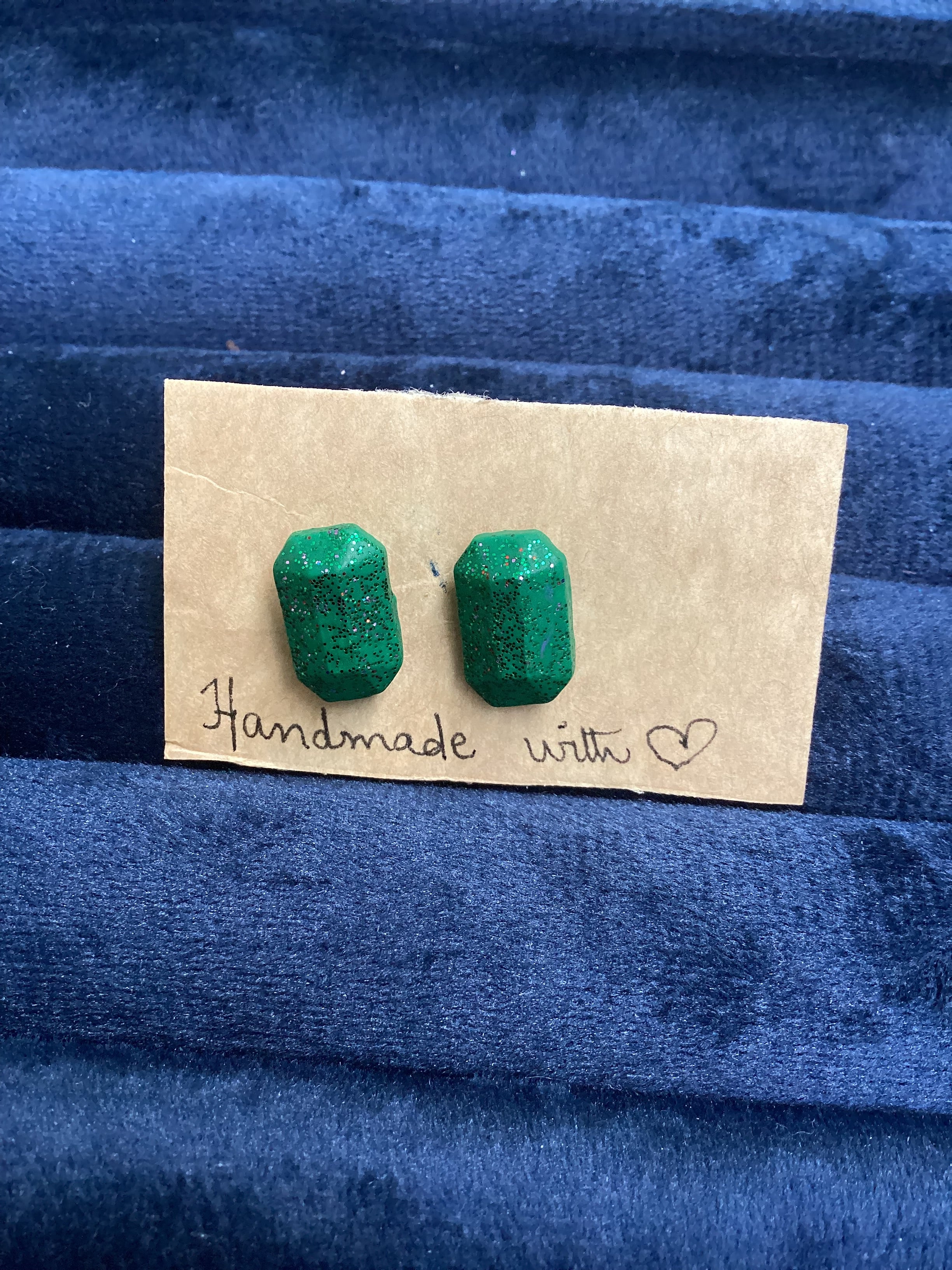 Glitter geometric studs - Clay Boutique