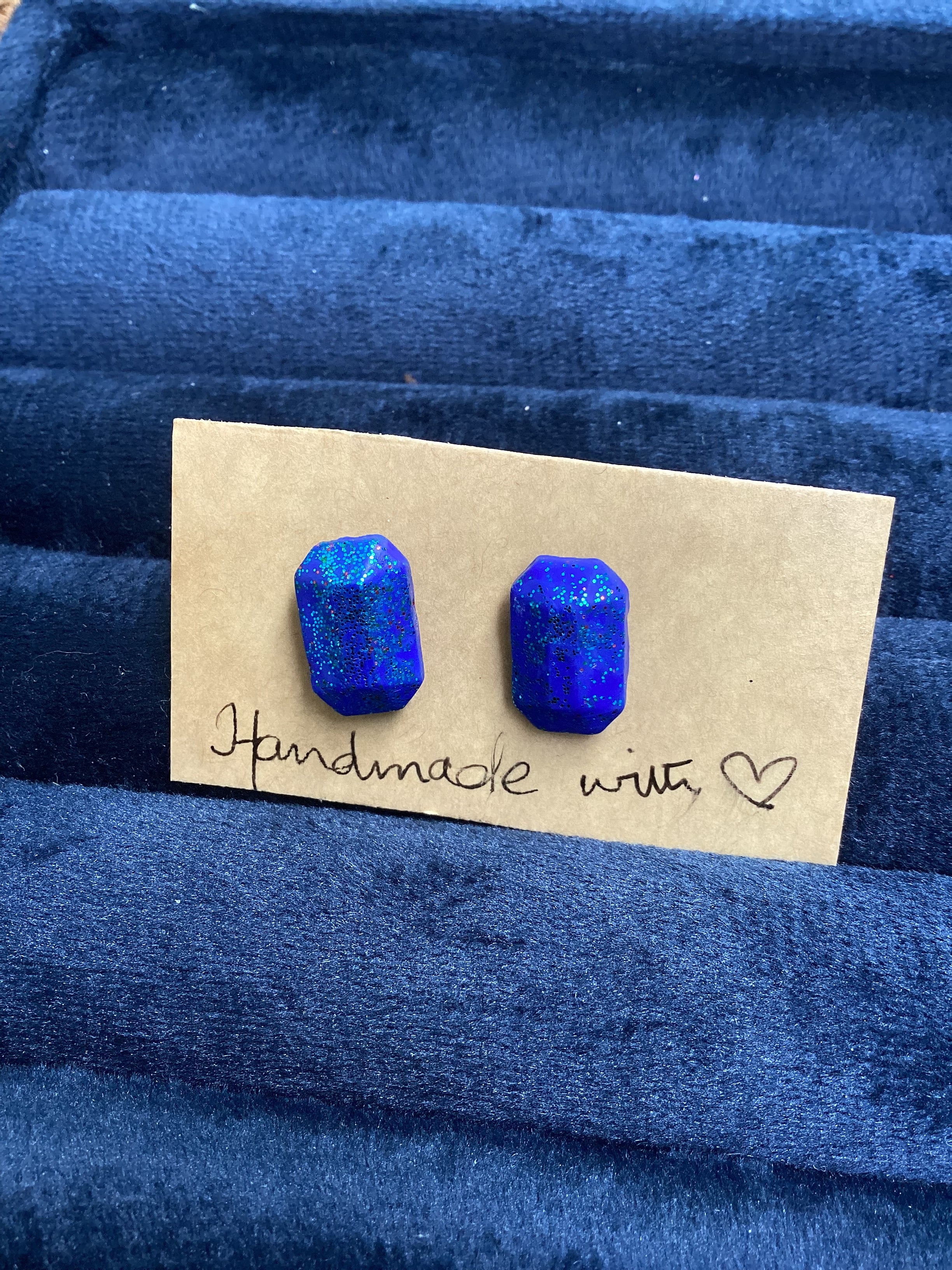 Glitter geometric studs - Clay Boutique