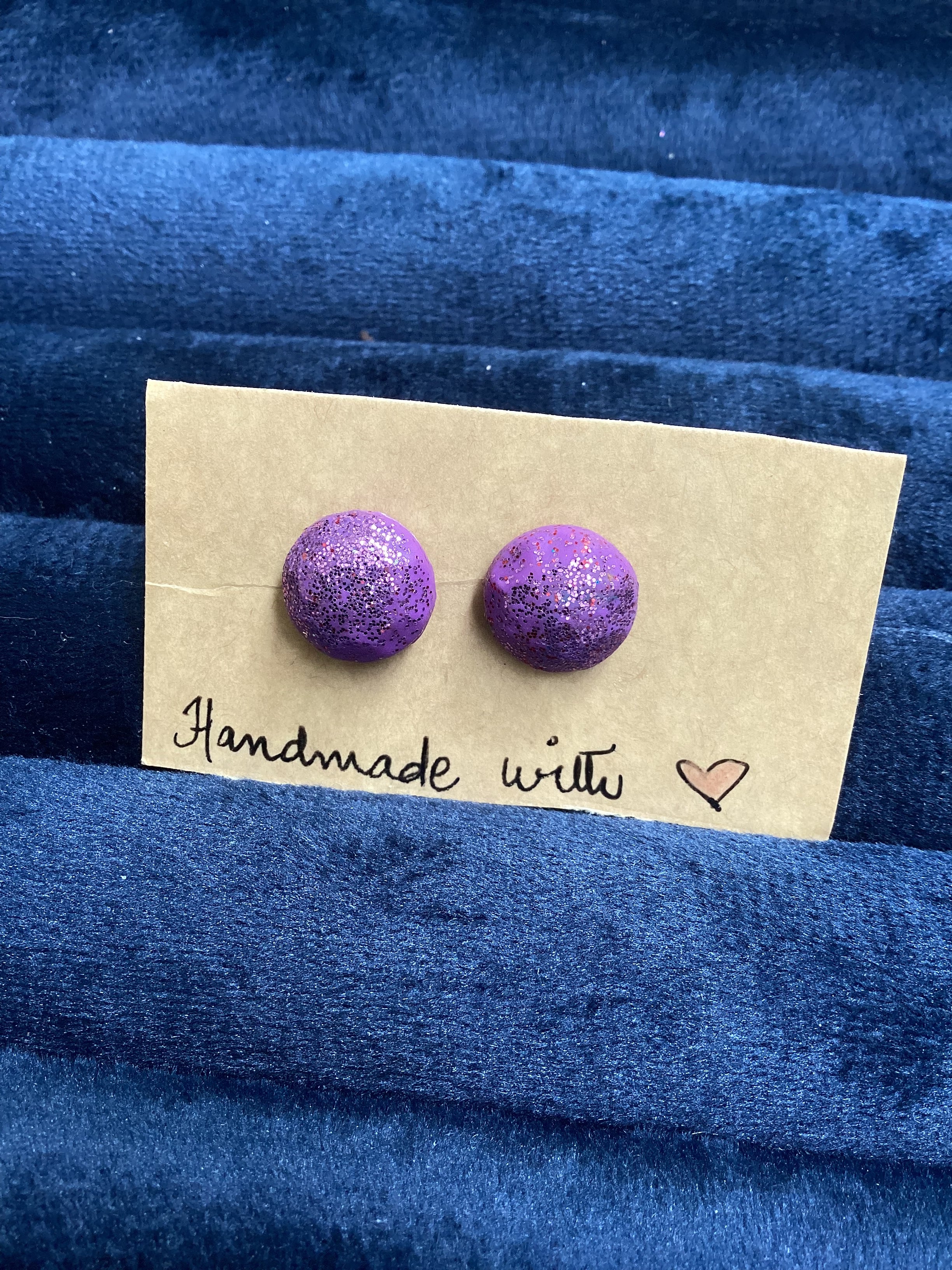 Glitter geometric studs - Clay Boutique