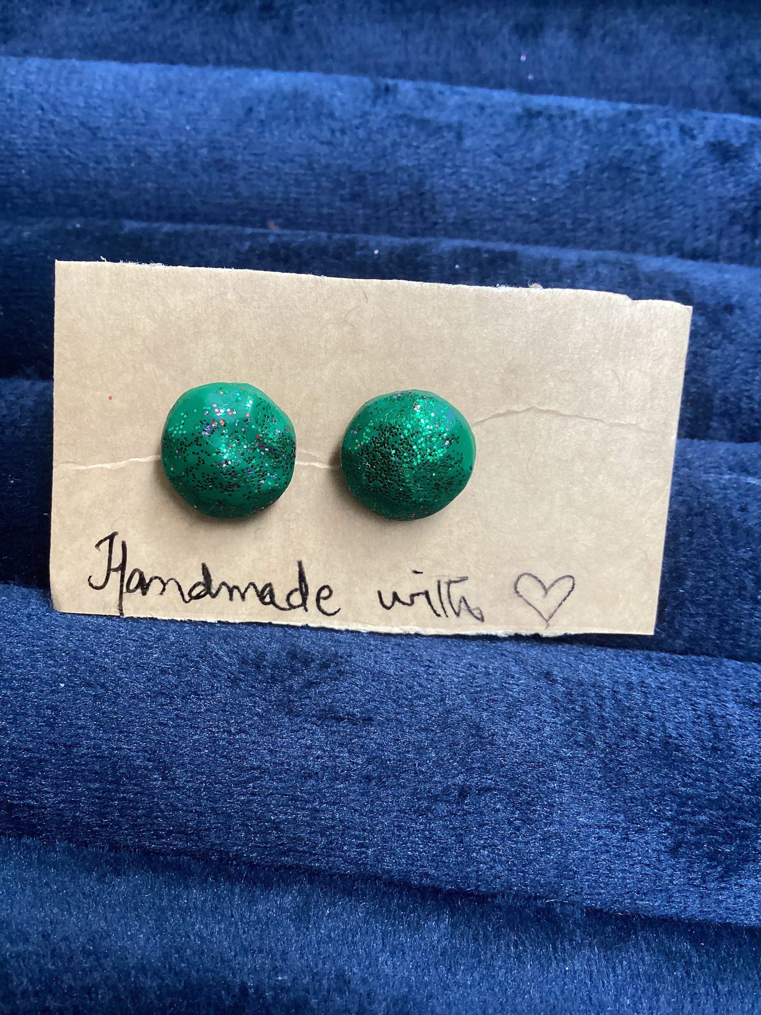 Glitter geometric studs - Clay Boutique