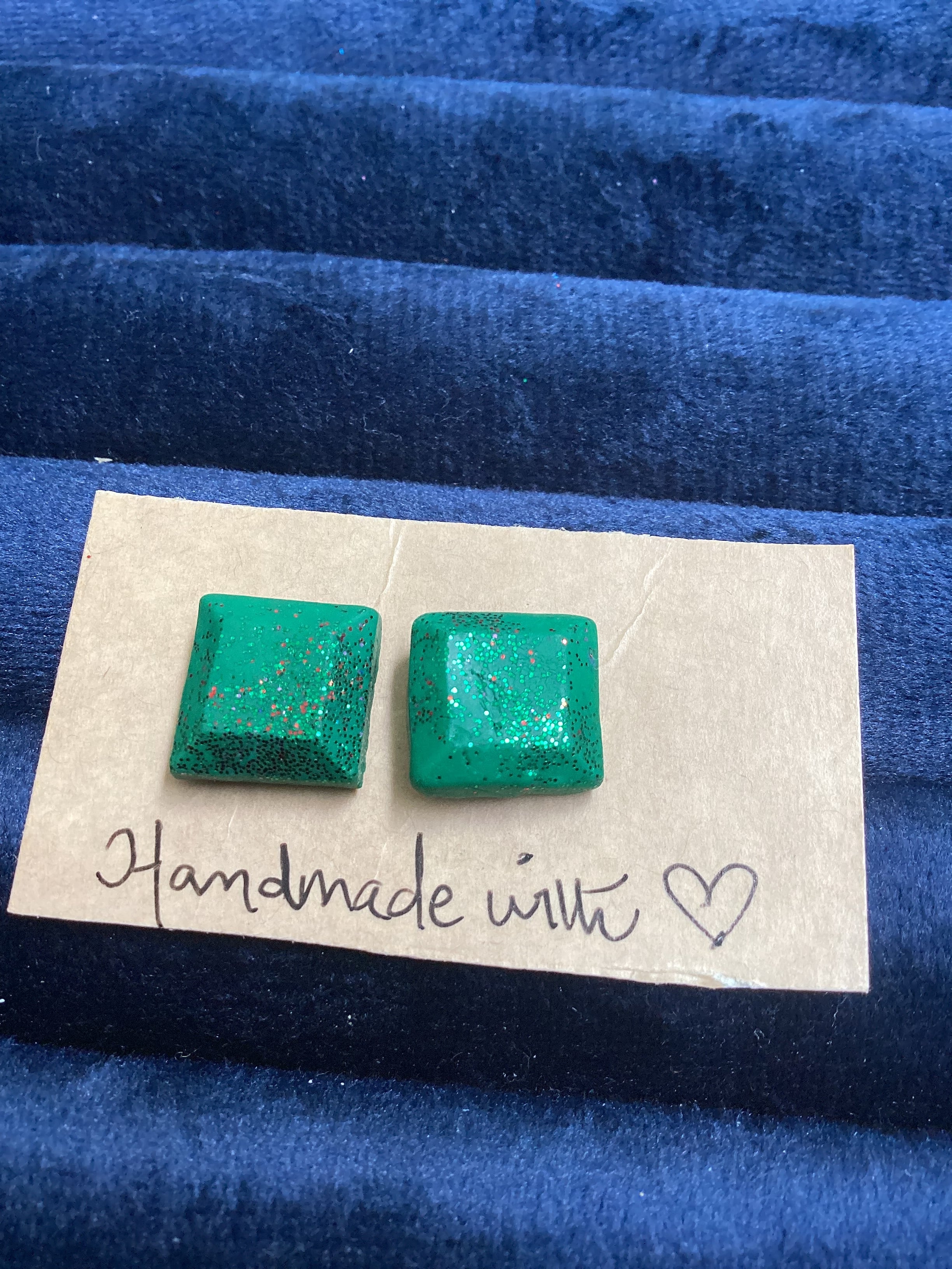 Glitter geometric studs - Clay Boutique