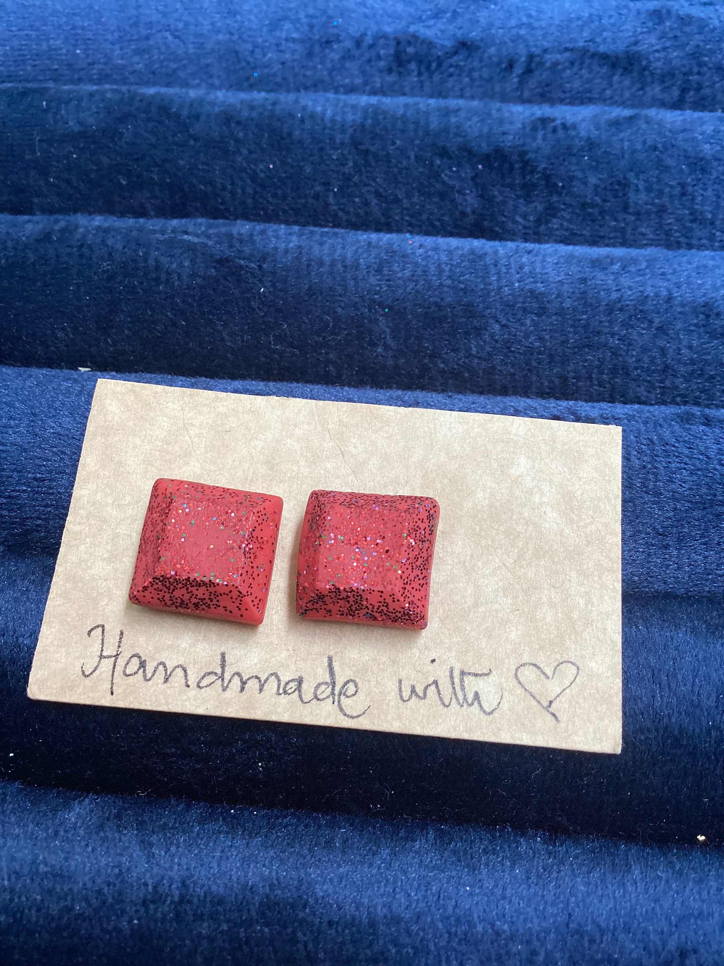 Glitter geometric studs - Clay Boutique