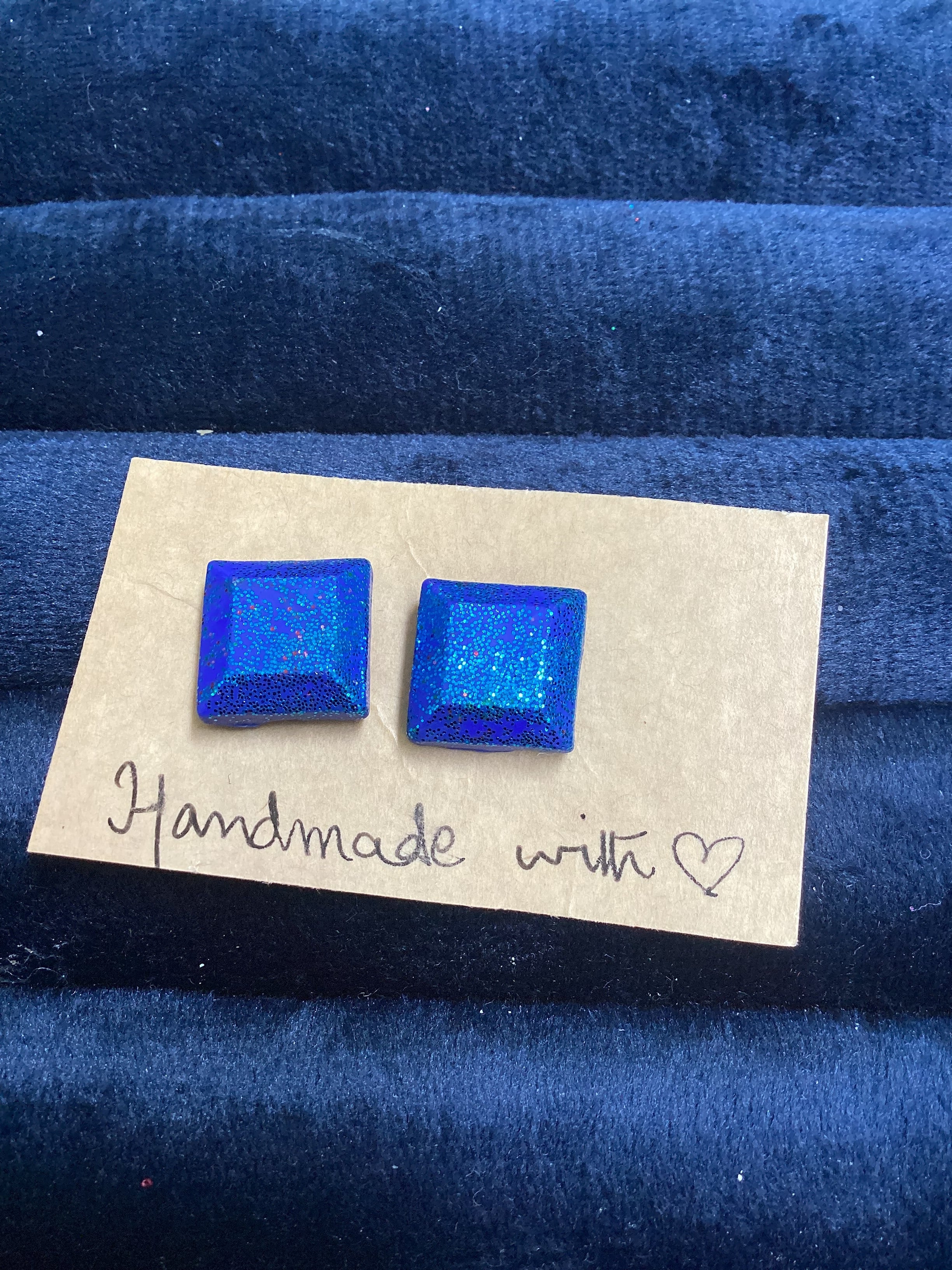 Glitter geometric studs - Clay Boutique