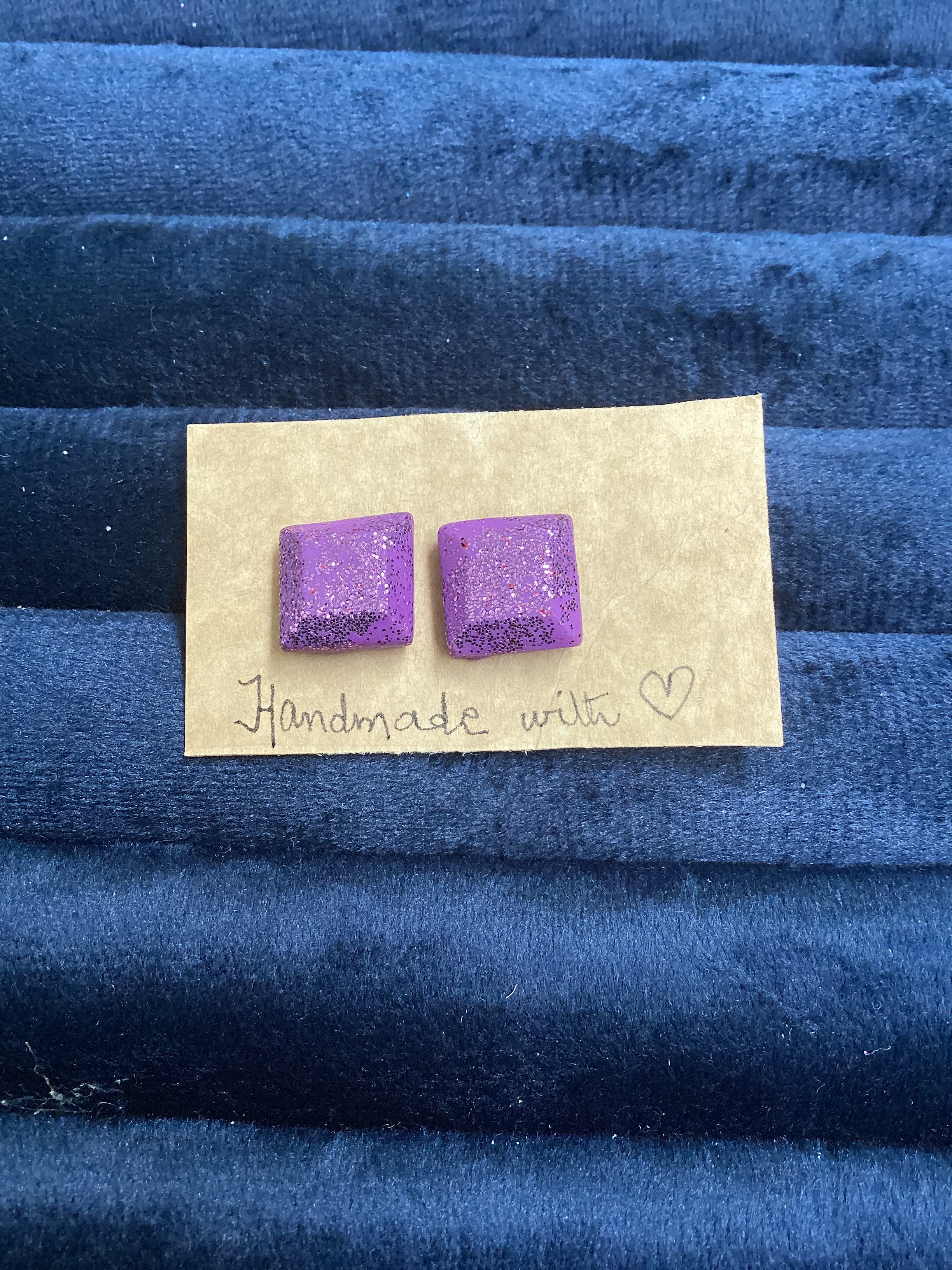 Glitter geometric studs - Clay Boutique