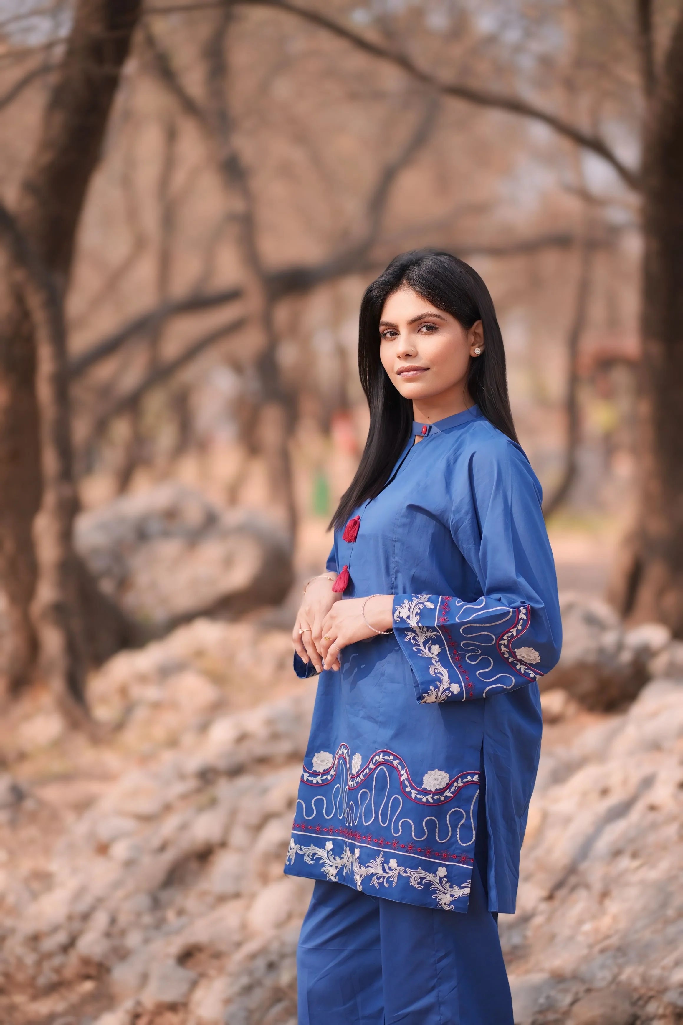 Embroidered Cotton Co-Ord Set