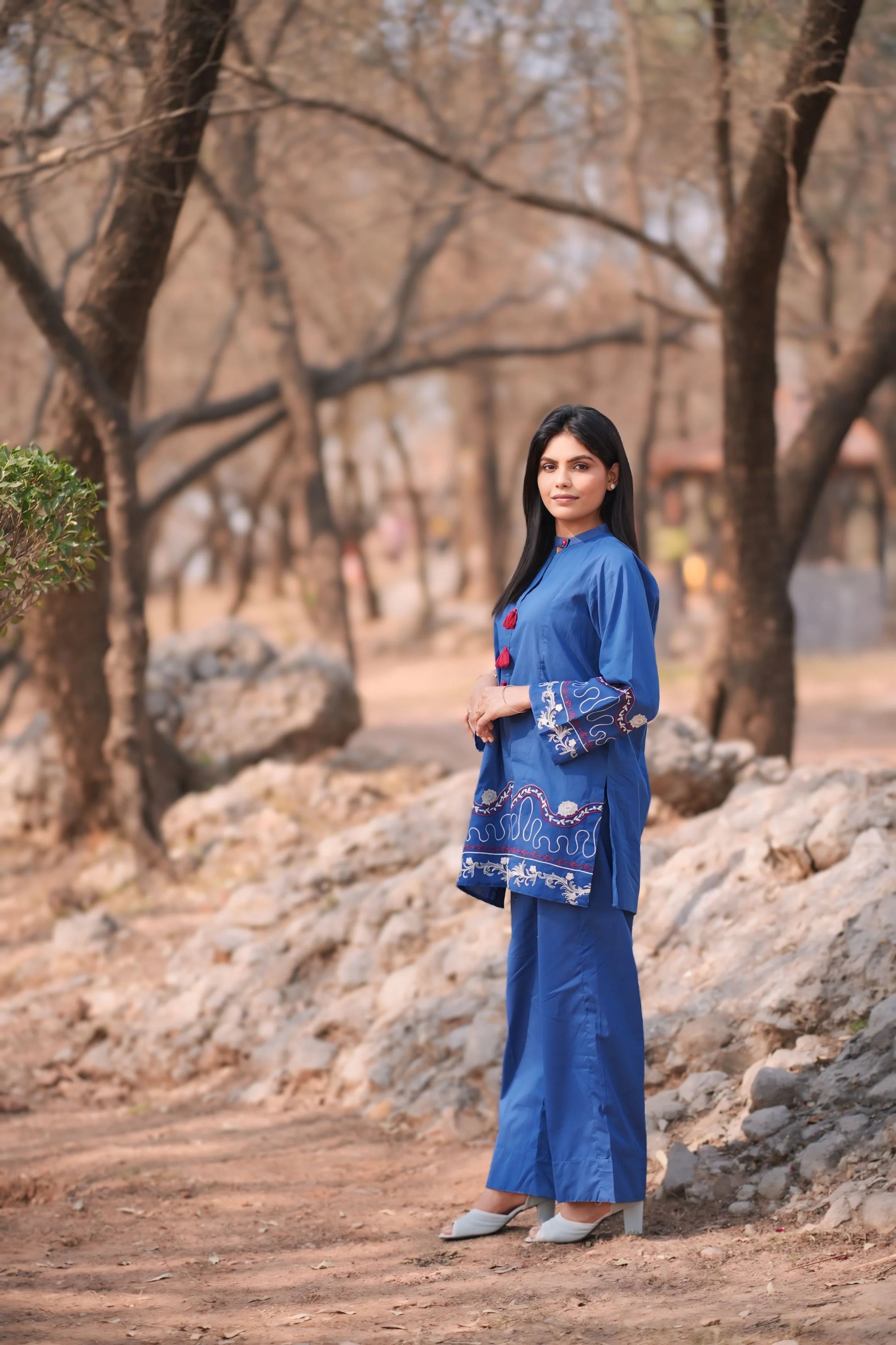 Embroidered Cotton Co-Ord Set