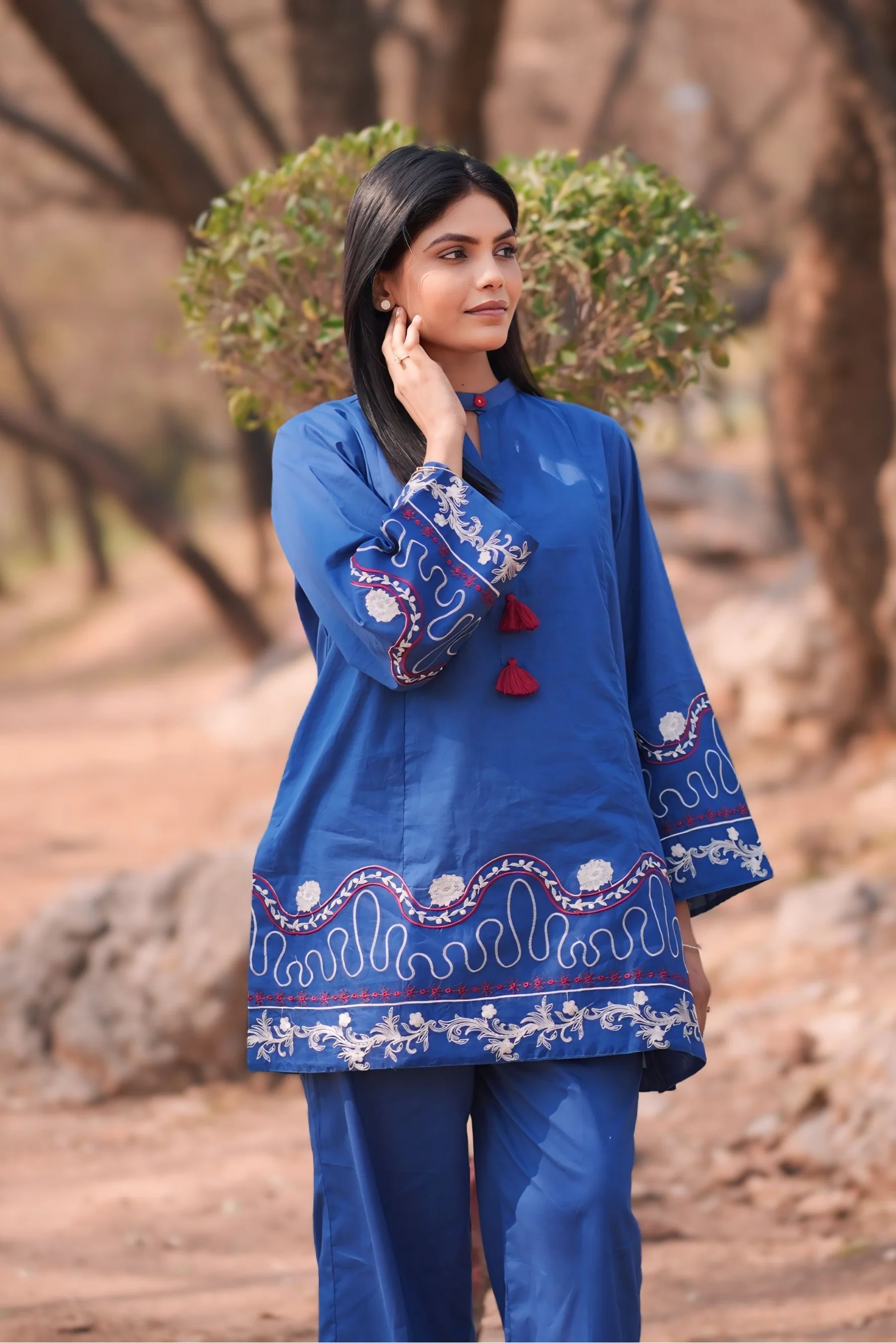 Embroidered Cotton Co-Ord Set