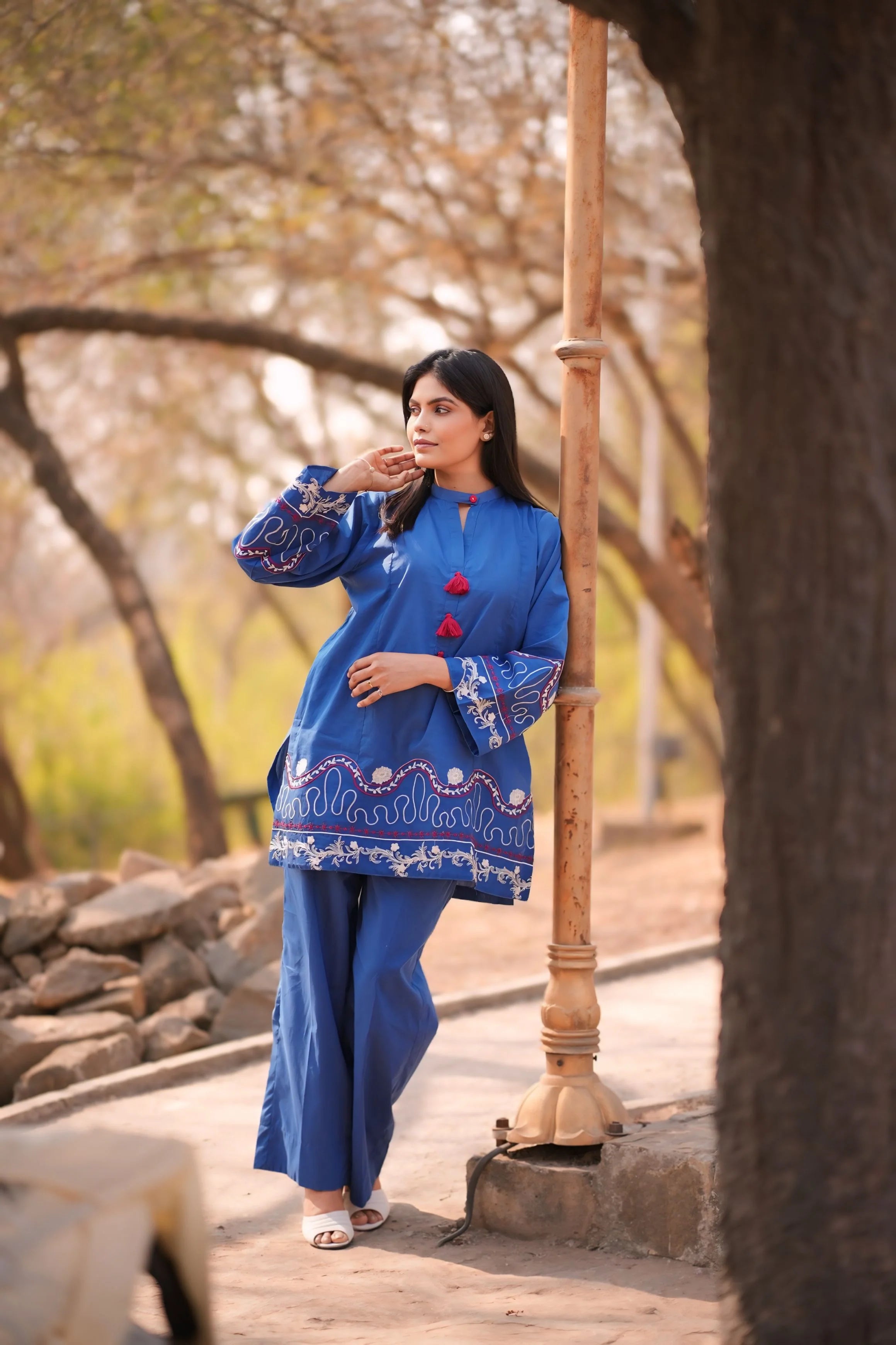 Embroidered Cotton Co-Ord Set