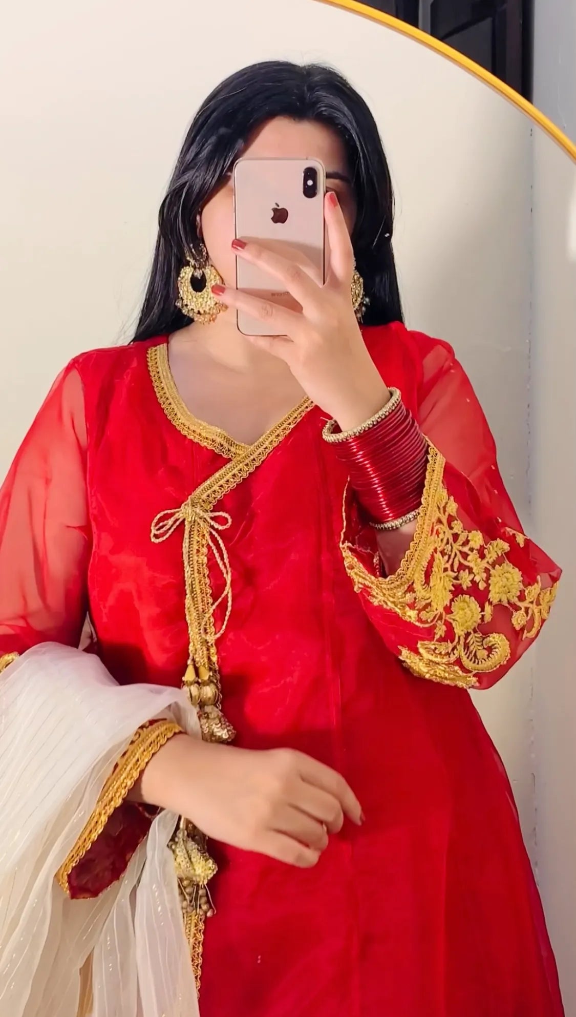 3 Piece Laurex Embroidered Angrakha Suit- Linned