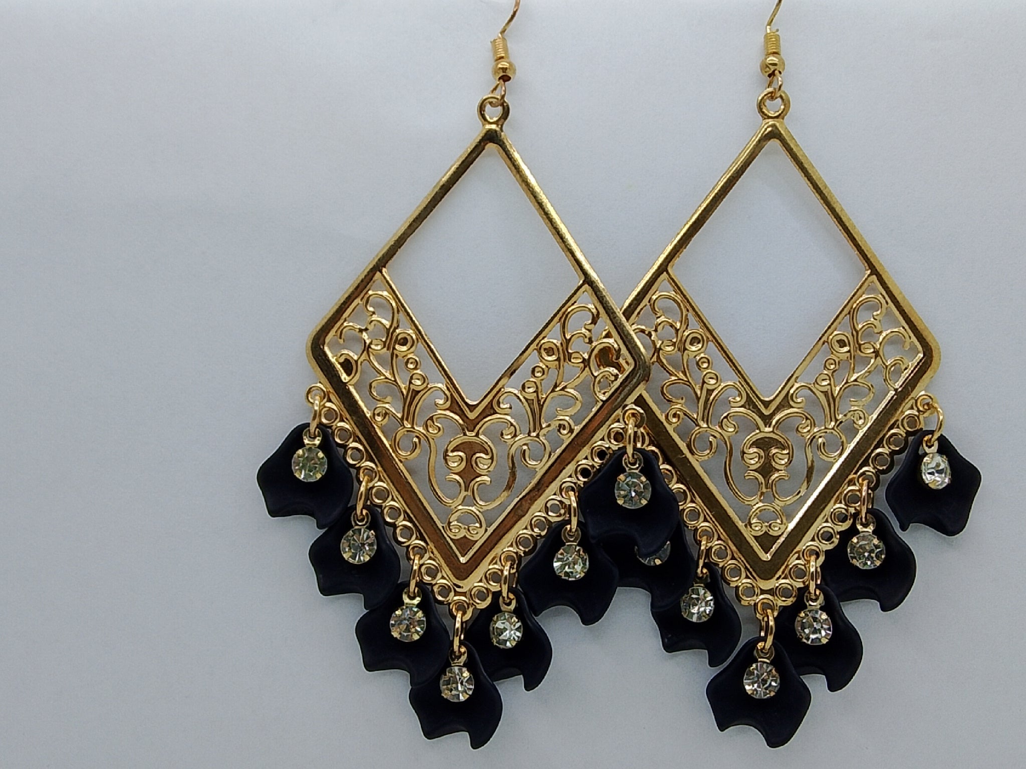 Golden Coral Dangle Earrings - Hina Jewellery