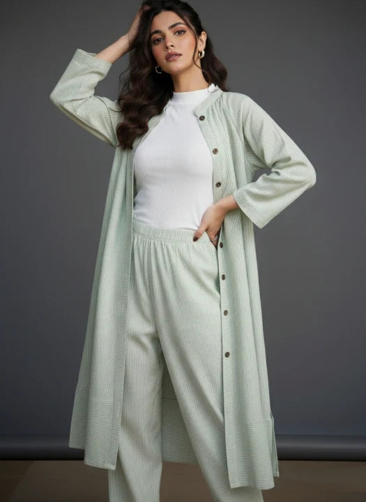 Yarn Dyed Cotton 2-Piece With Wooden Buttons - Urban Cut