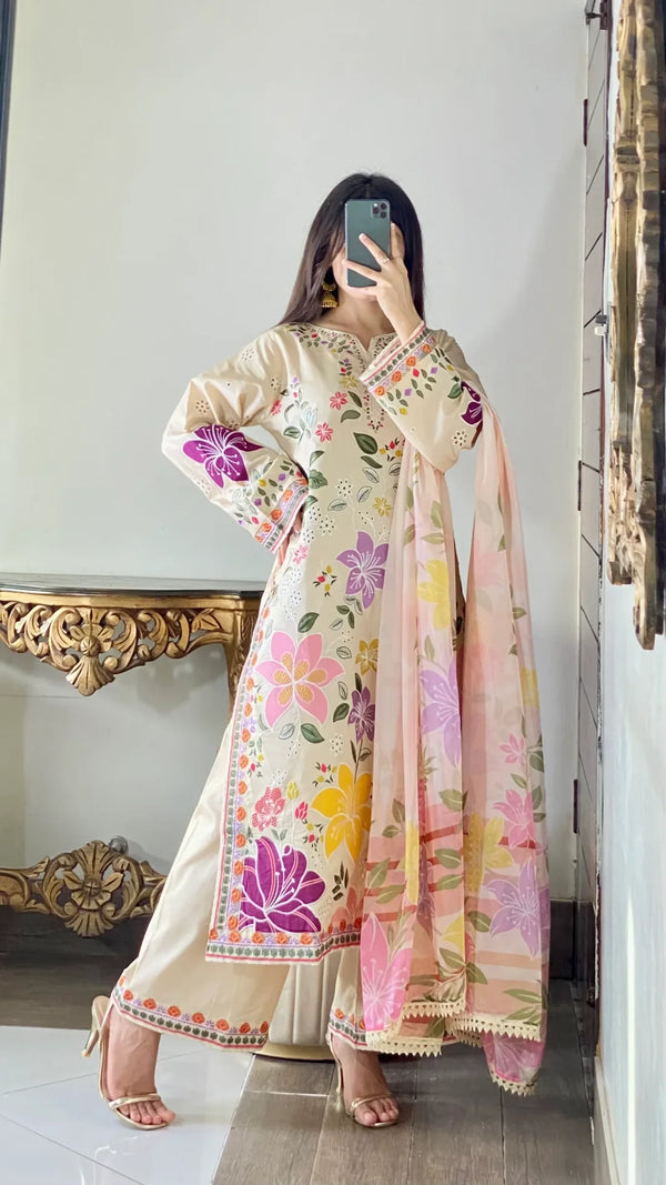 Florals Premium 3Pcs - Lawn - Urban Haya