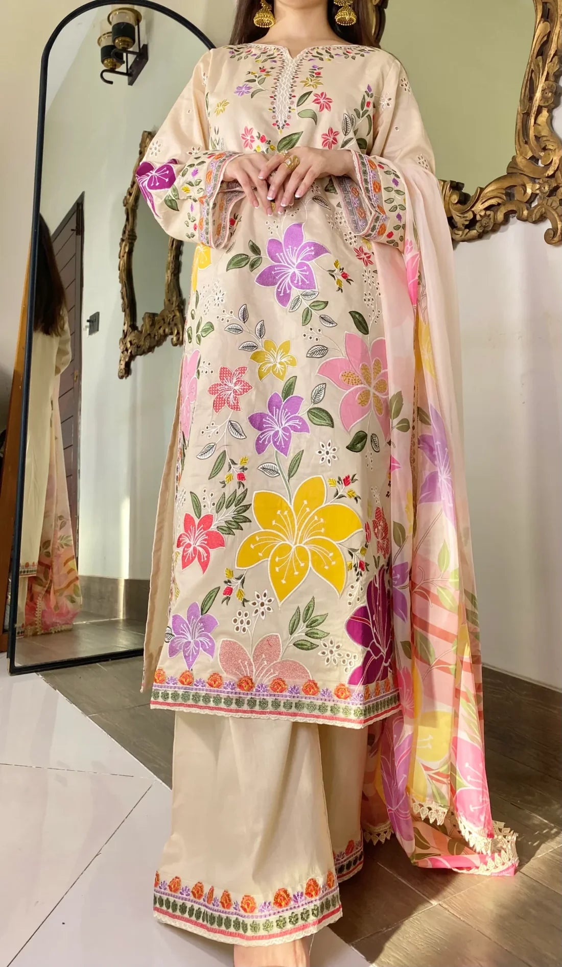 Florals Premium 3Pcs - Lawn - Urban Haya