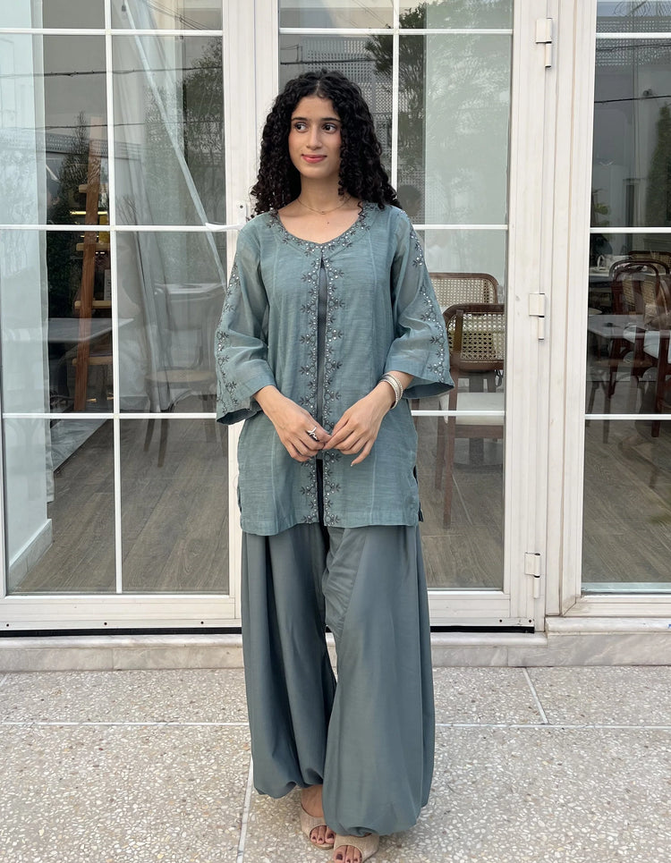 Embroidered Gauze Paper Cotton 3-Piece Set - Urban Cut