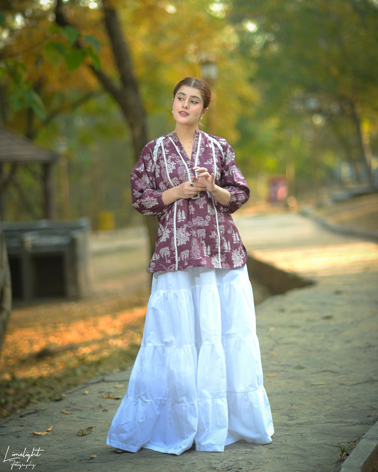 1 Piece Printed Cotton Shirt For Women “ Floral Everyday Wear - Urban Cut