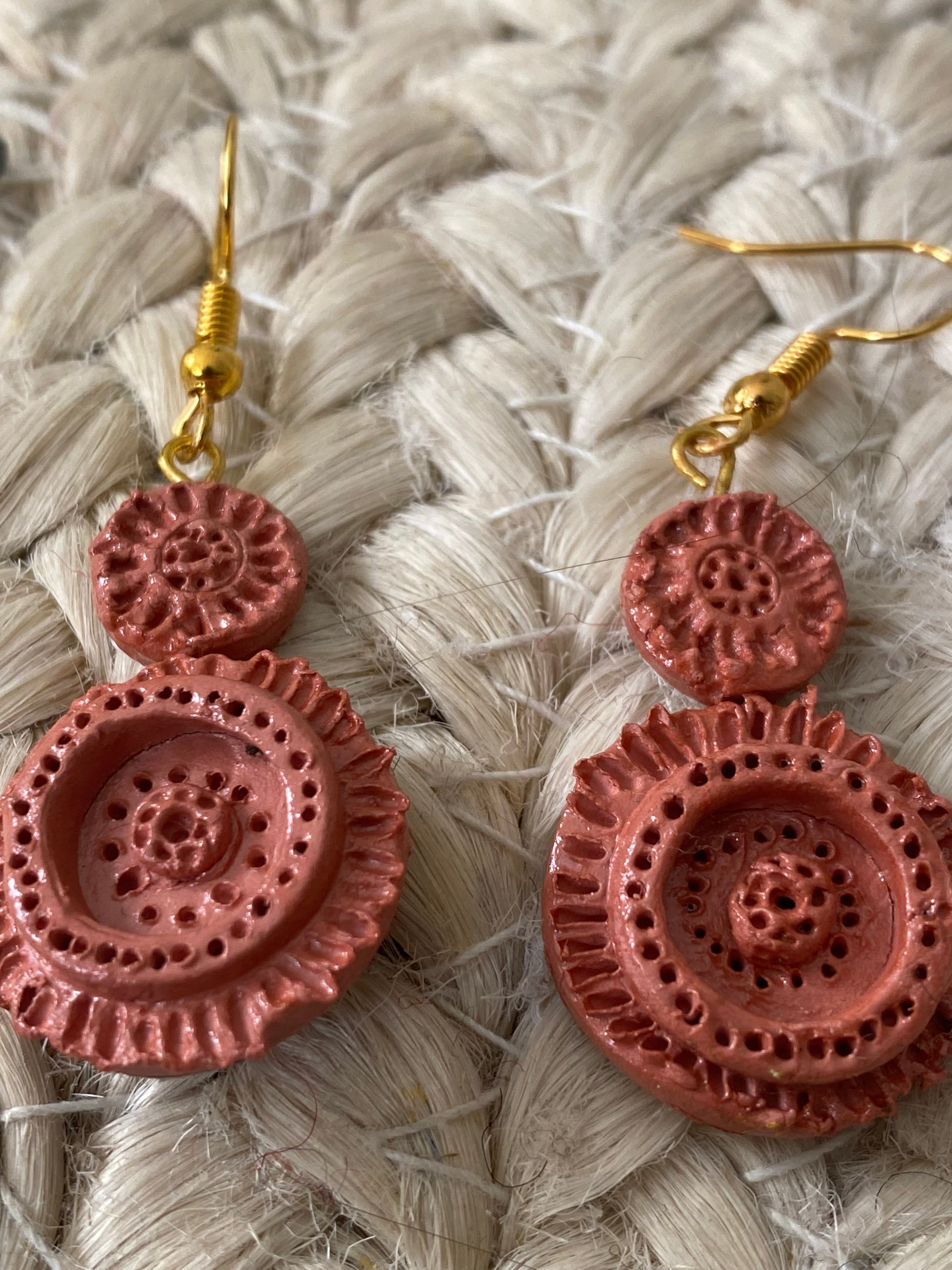Terracota Earings - Clay Boutique