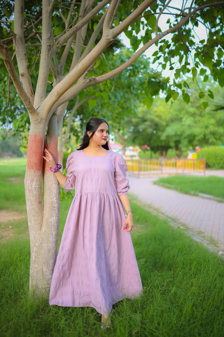 Seer Sucker Cotton Women Dress Elegant & Comfortable - Urban Cut