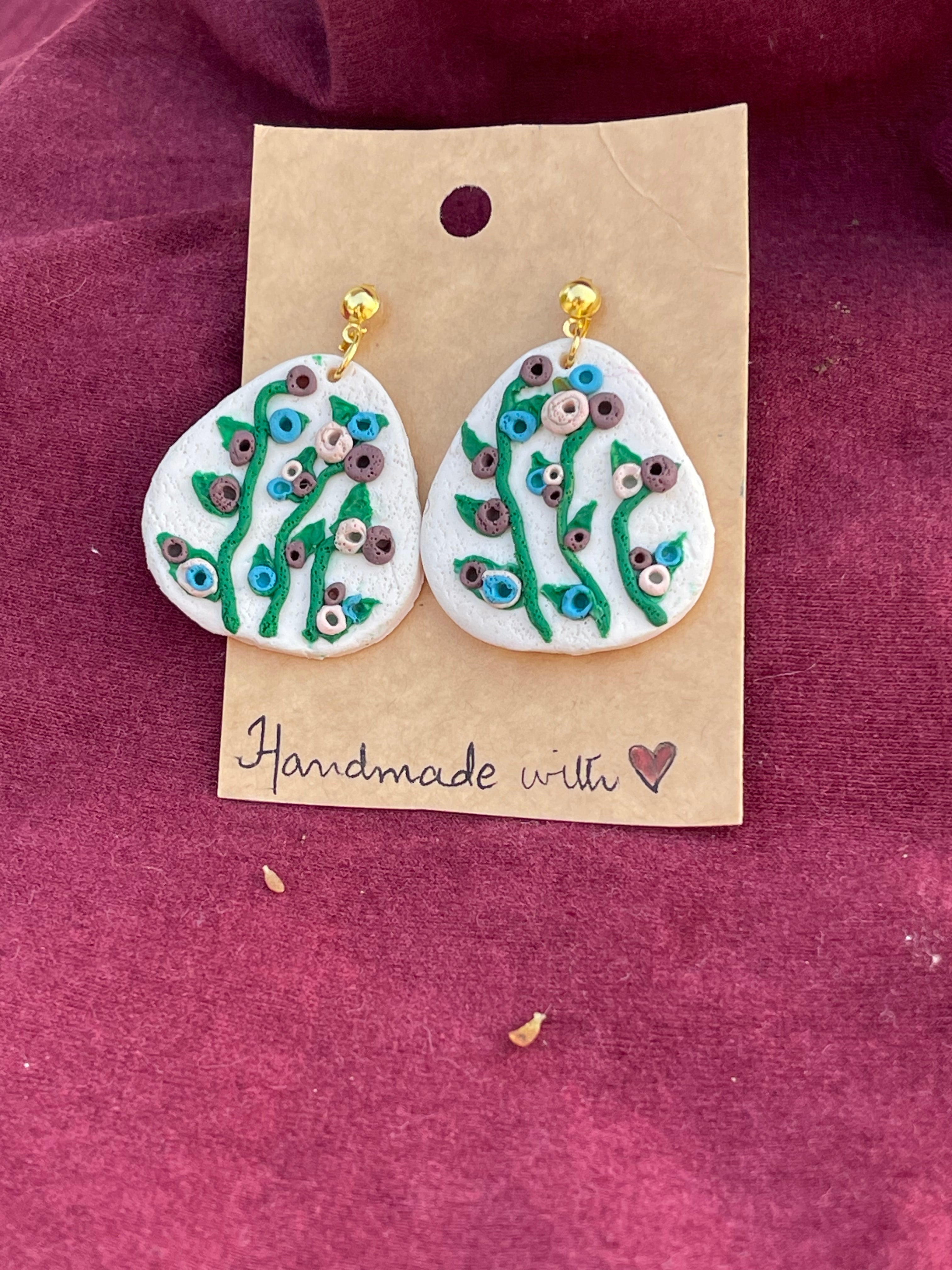 Tricon floral Earrings - Clay Boutique