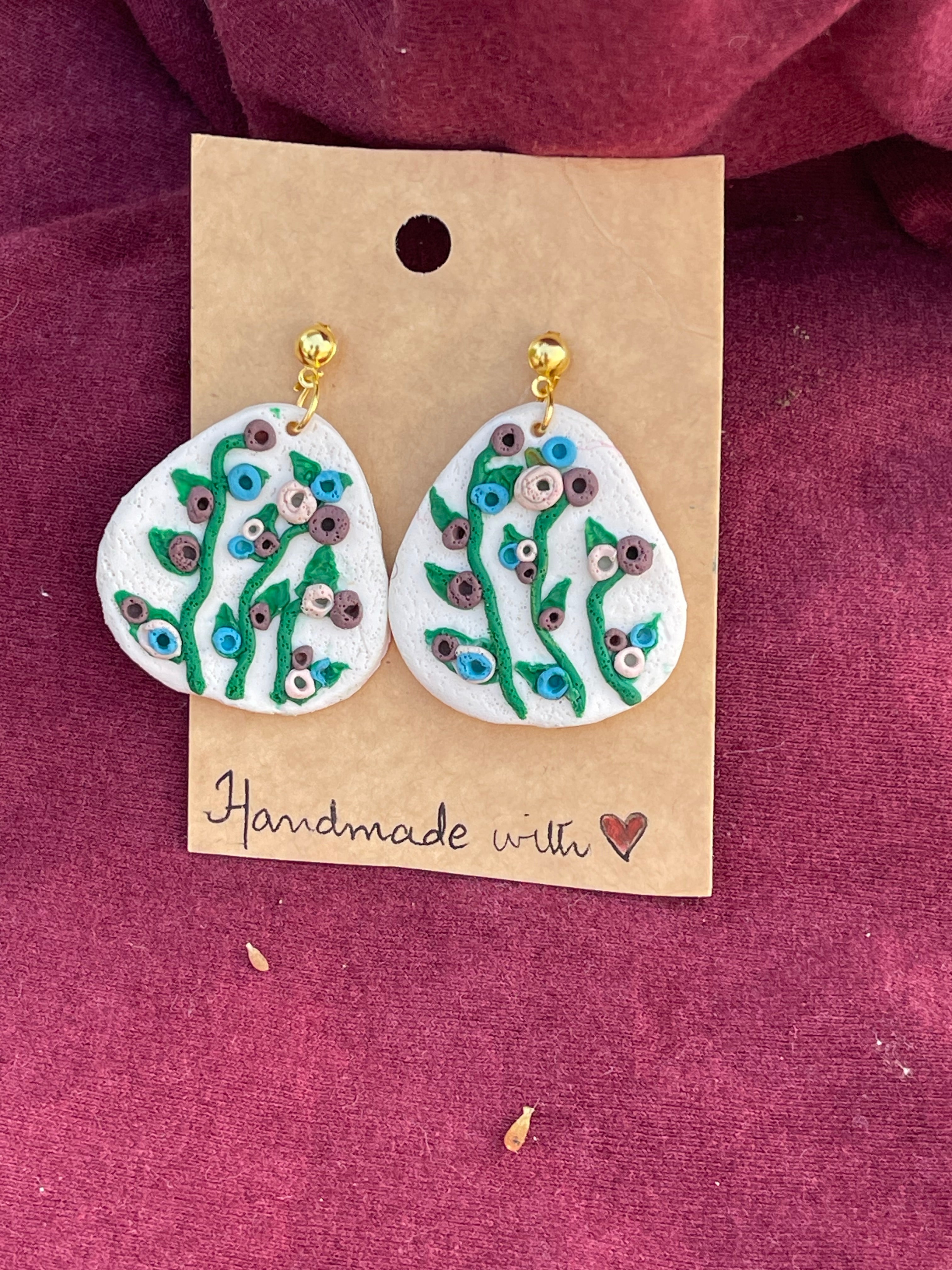 Tricon floral Earrings - Clay Boutique