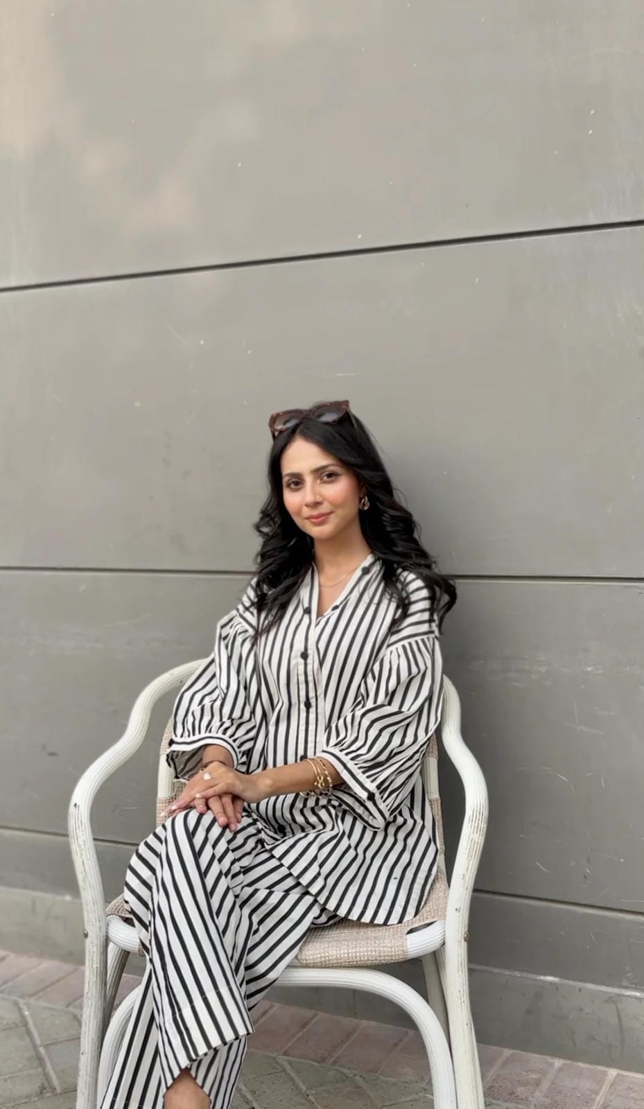 Women'S Striped Cotton Co-Ord Set 2 Piece Suit - Urban Cut