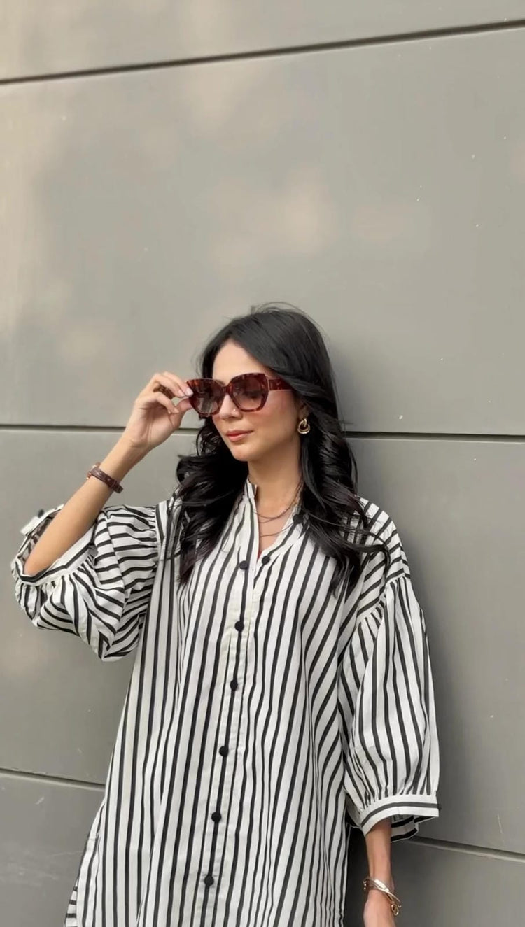 Women'S Striped Cotton Co-Ord Set 2 Piece Suit - Urban Cut