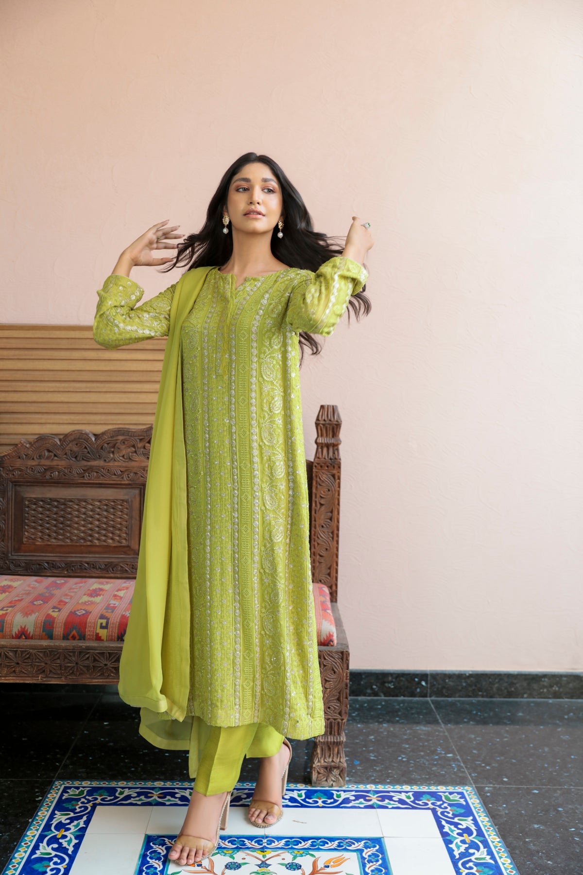 Estelle 3 Piece Stitched - Javeria Zoa