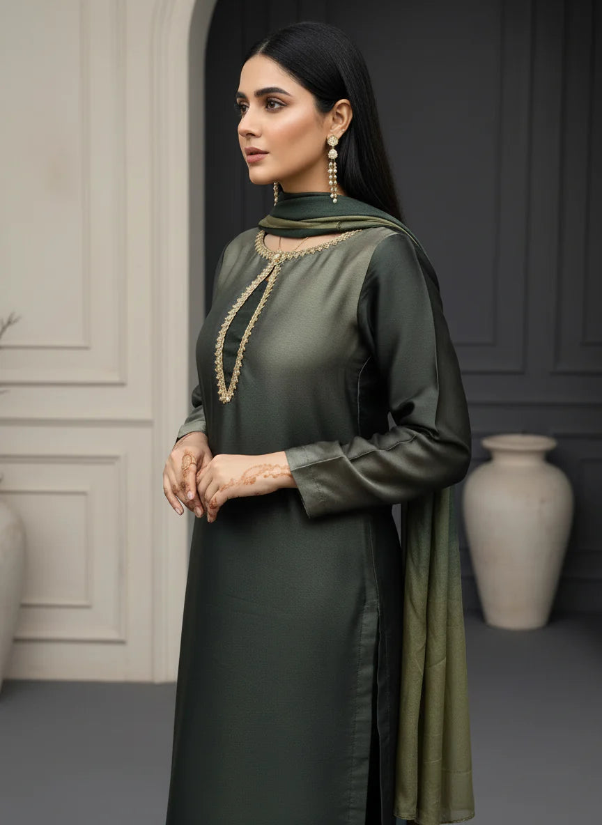 Emerald ombré Silk - Manash