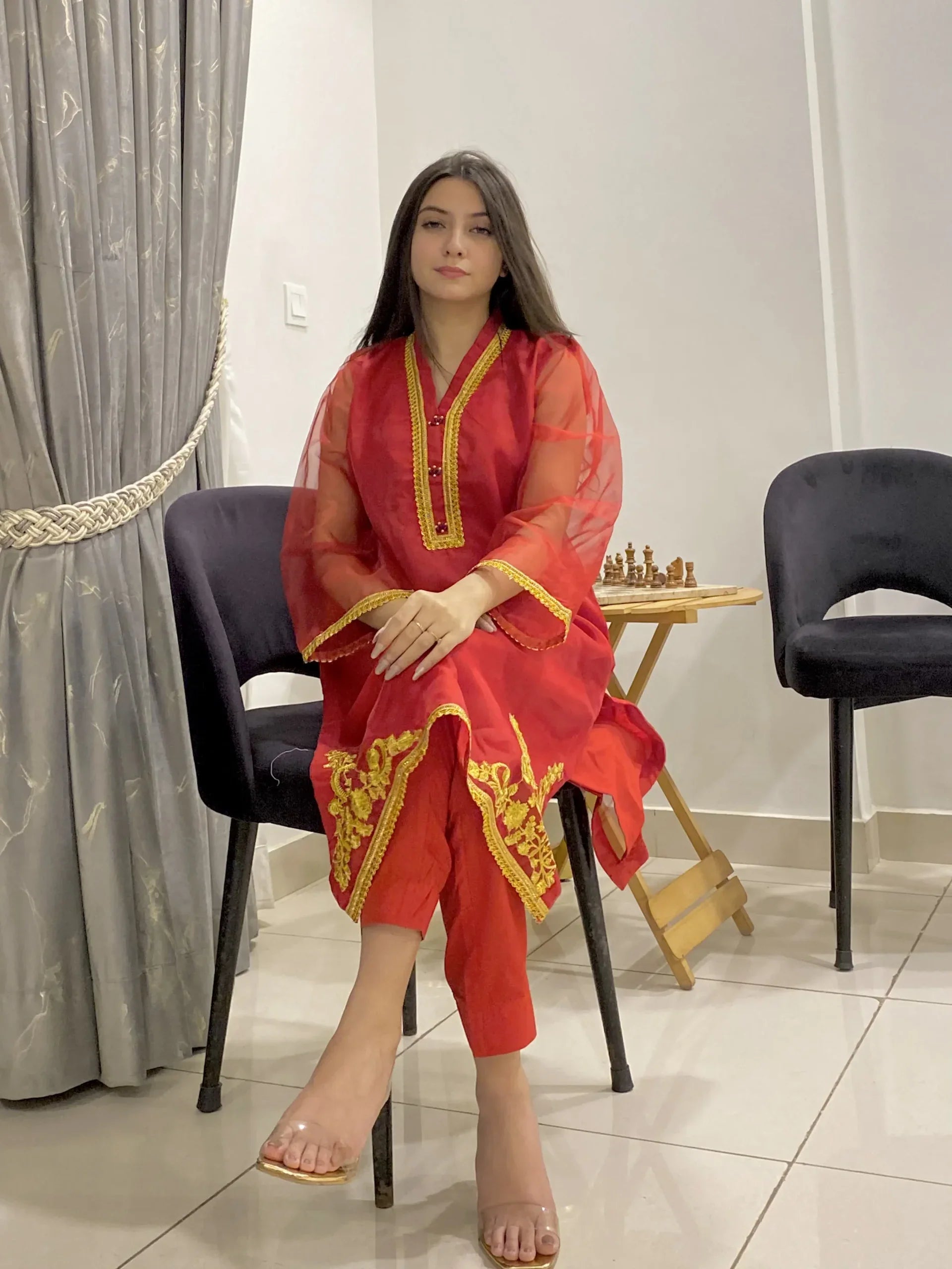 Embroidered Laurex Work Stitched Suit Linned 2 Piece