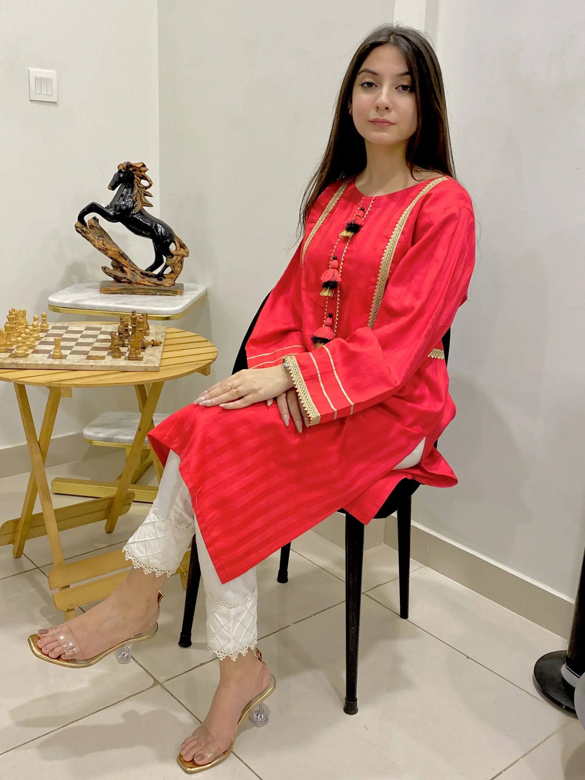 1 Piece Stripes Kurta Trendy Cotton & Perfect Stitching