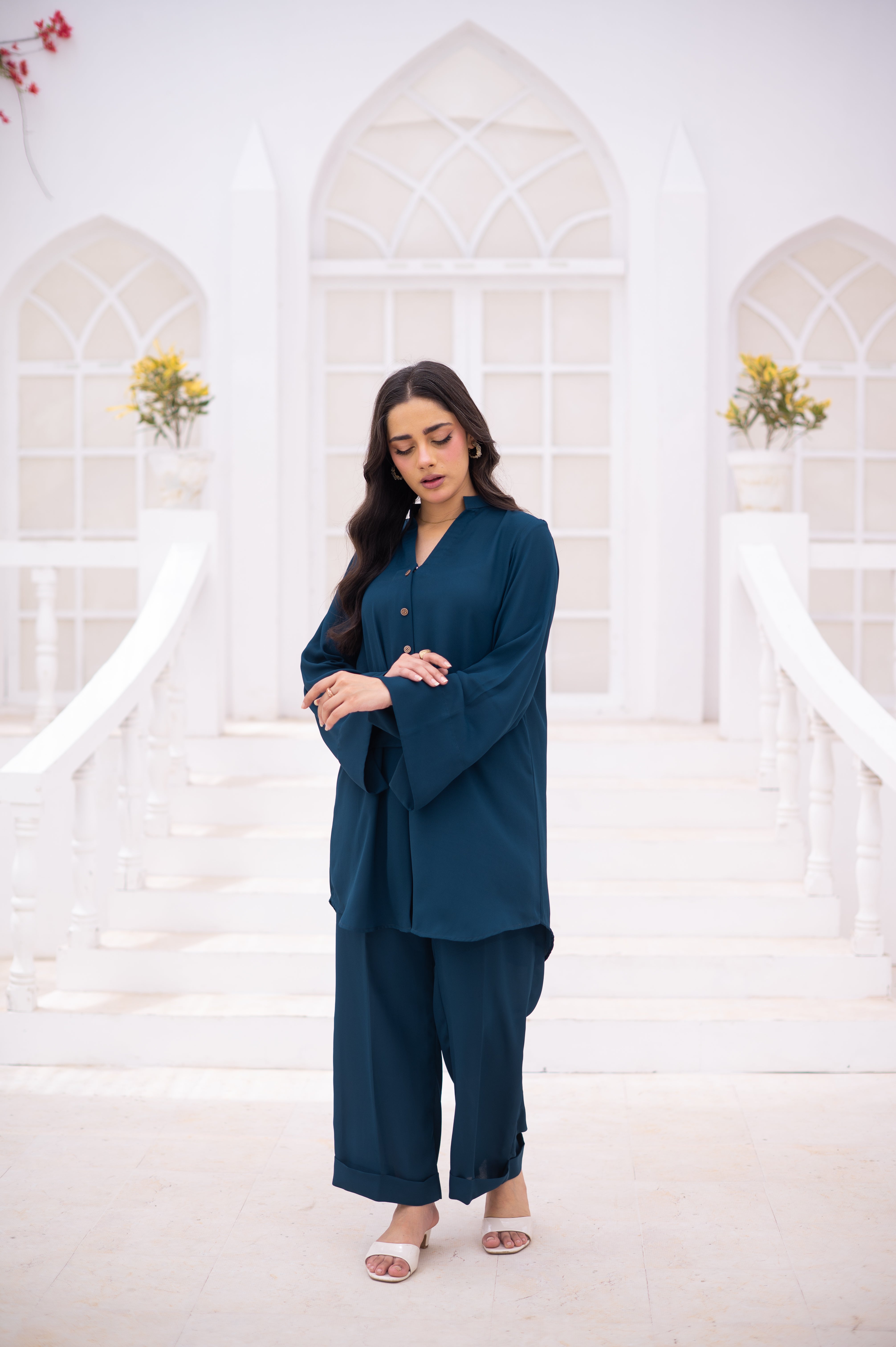 Teal Blue Co-Ord Set - Zauk Store