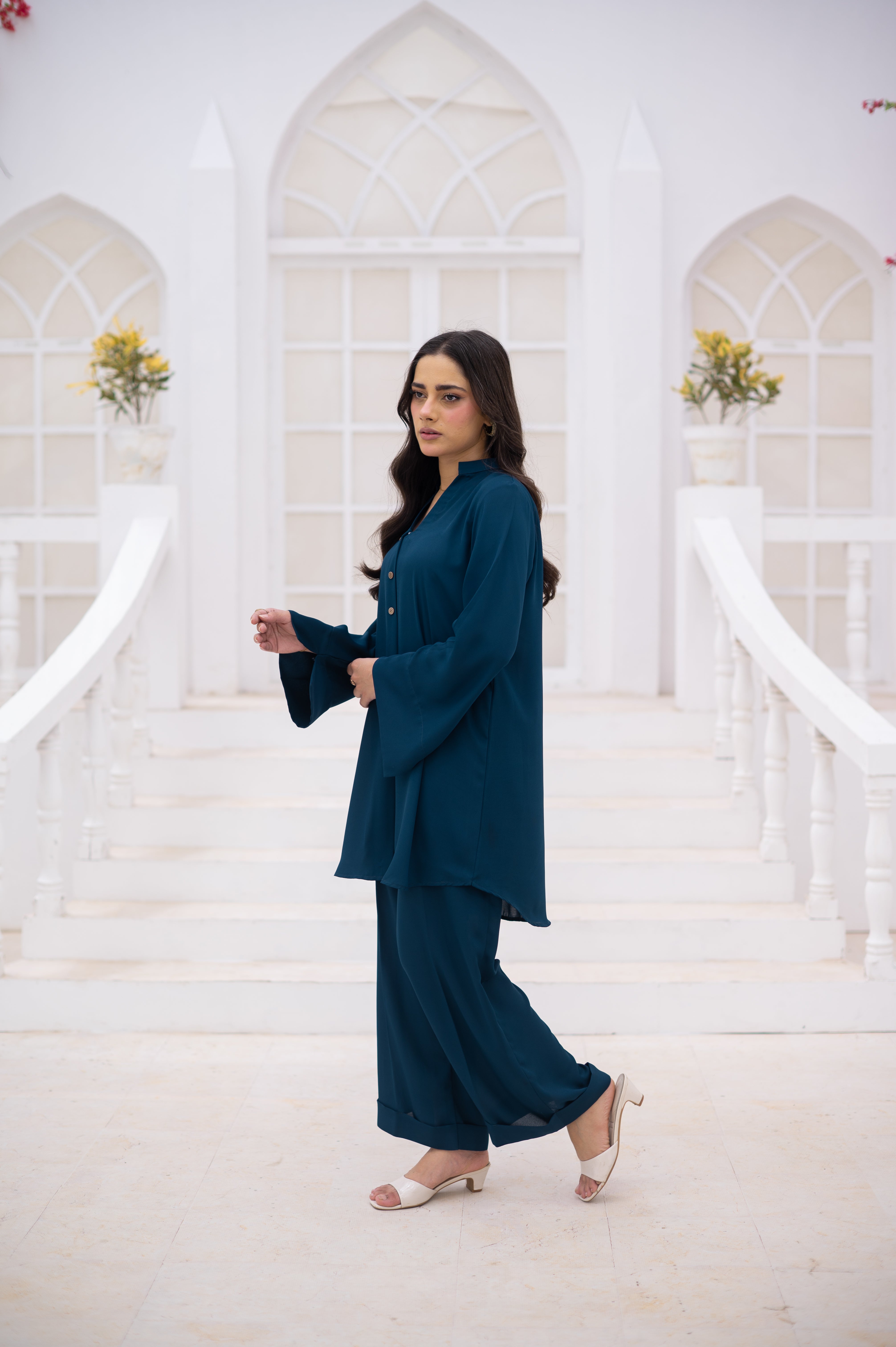 Teal Blue Co-Ord Set - Zauk Store