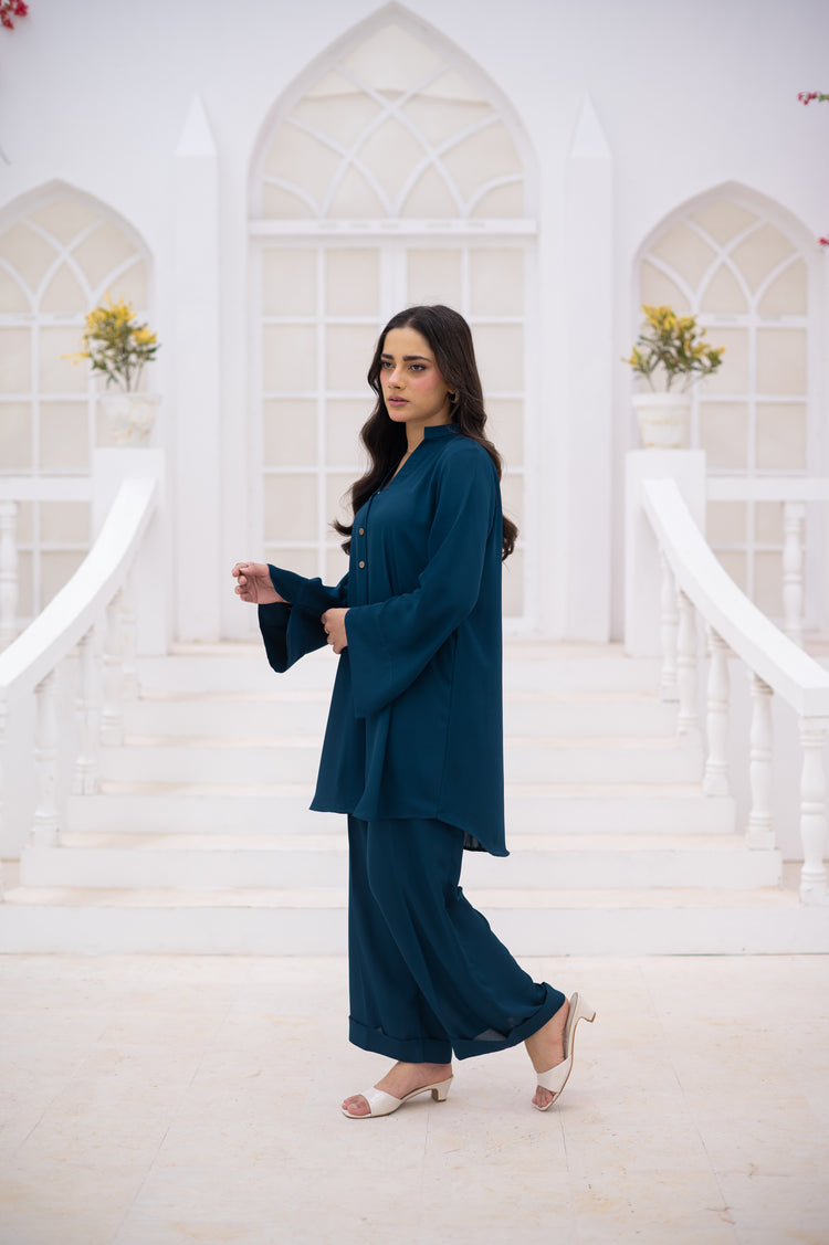 Teal Blue Co-Ord Set - ZAUK STORE