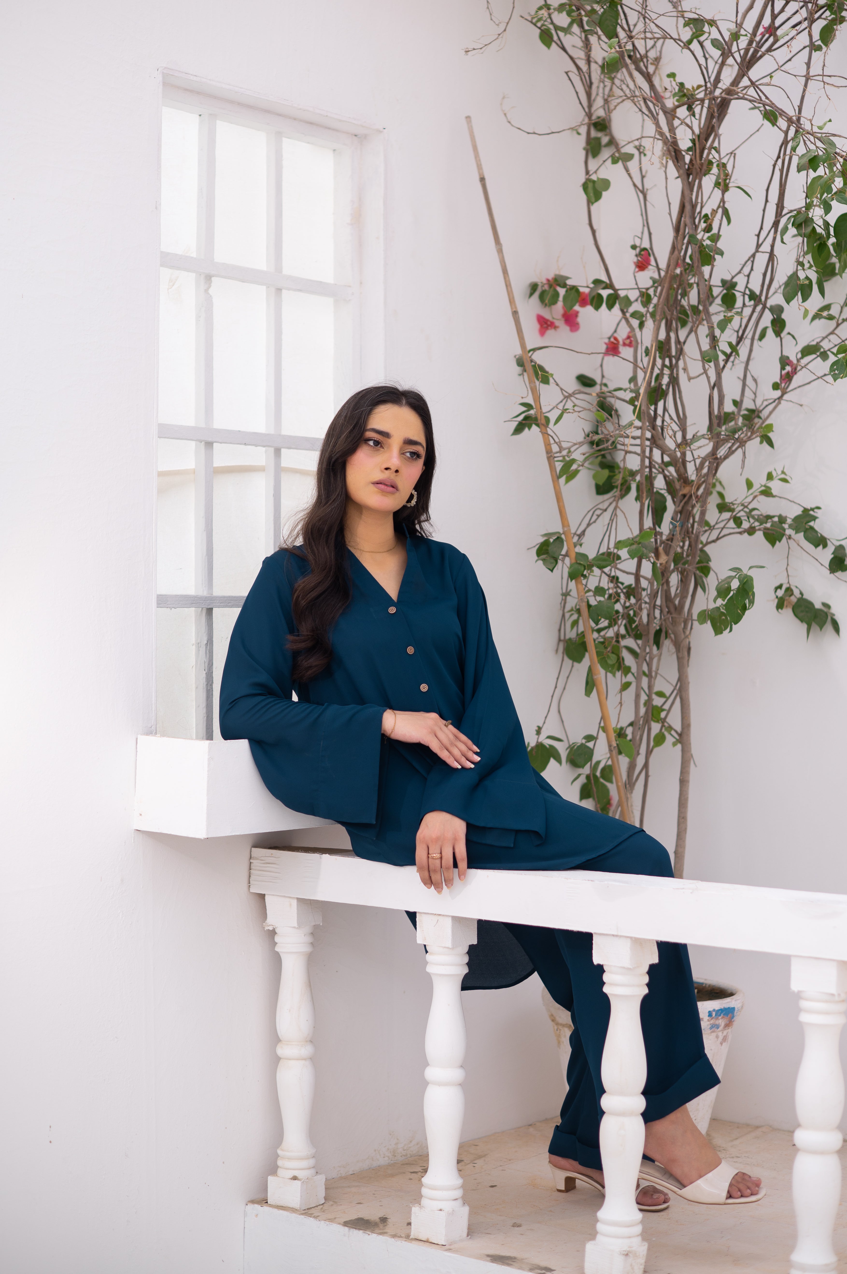 Teal Blue Co-Ord Set - Zauk Store