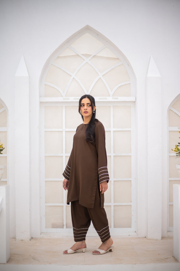 Brown Co-Ord Set - ZAUK STORE