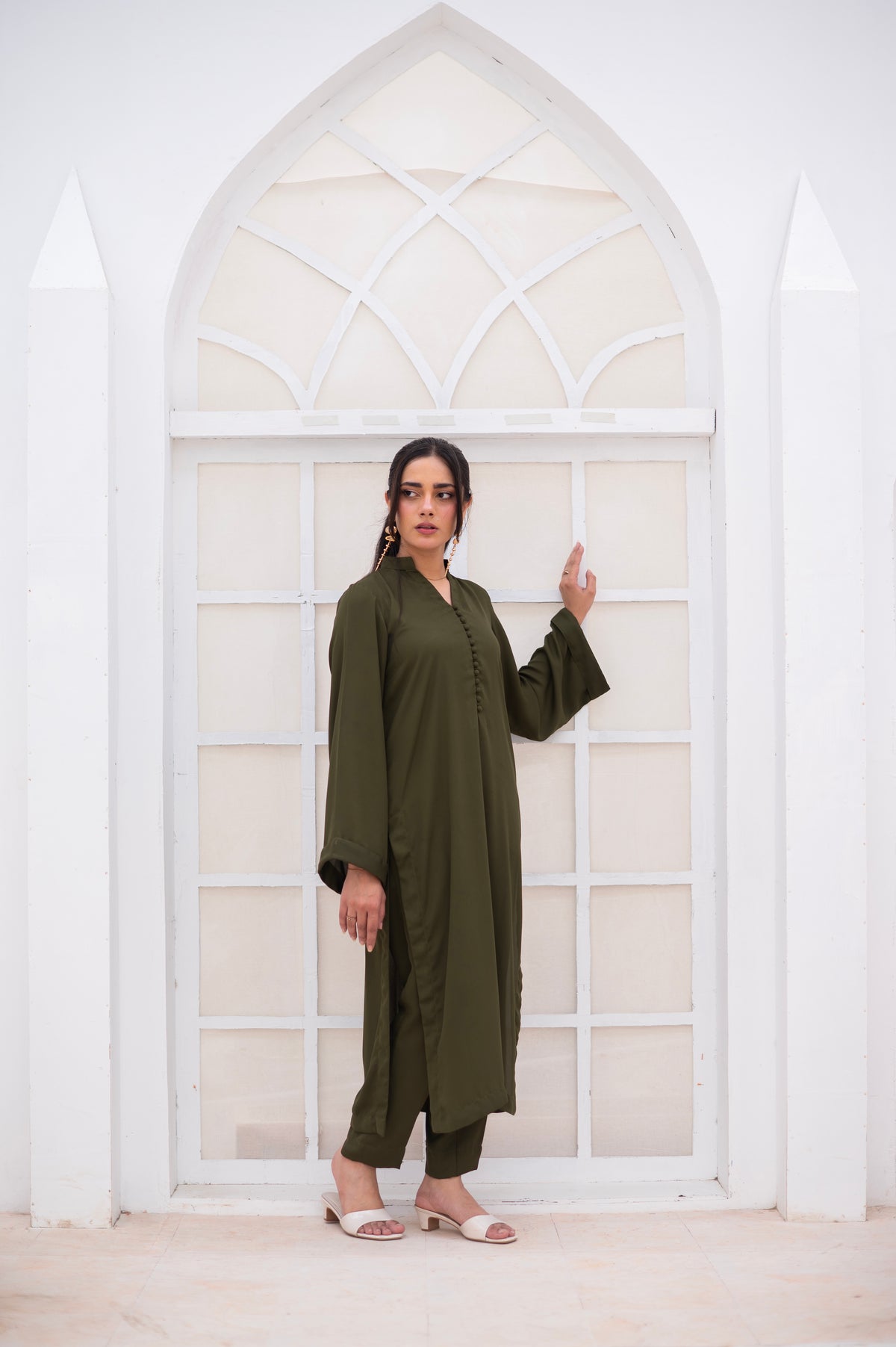 Olive Green Co-Ord Set - ZAUK STORE