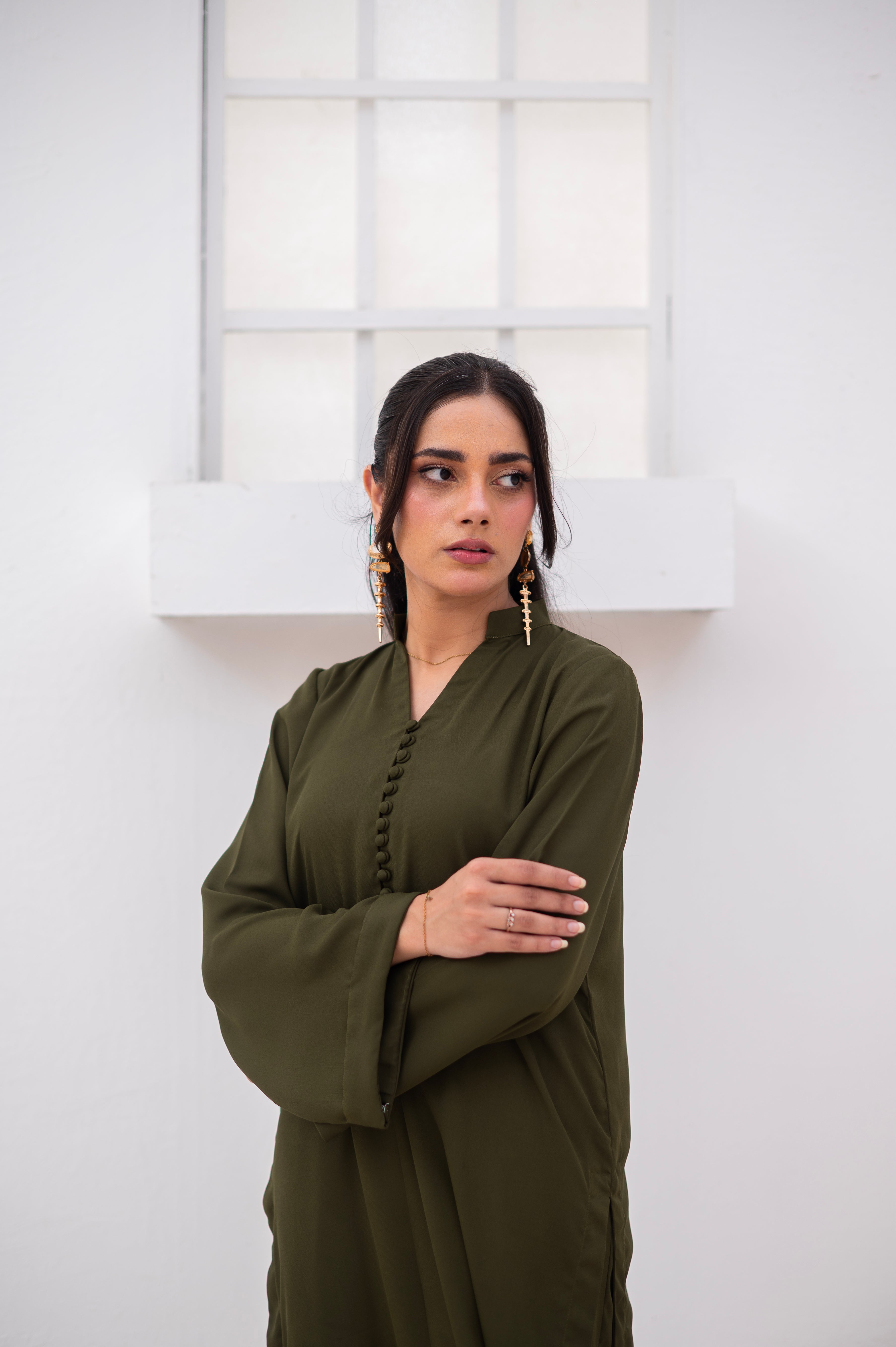 Olive Green Co-Ord Set - Zauk Store