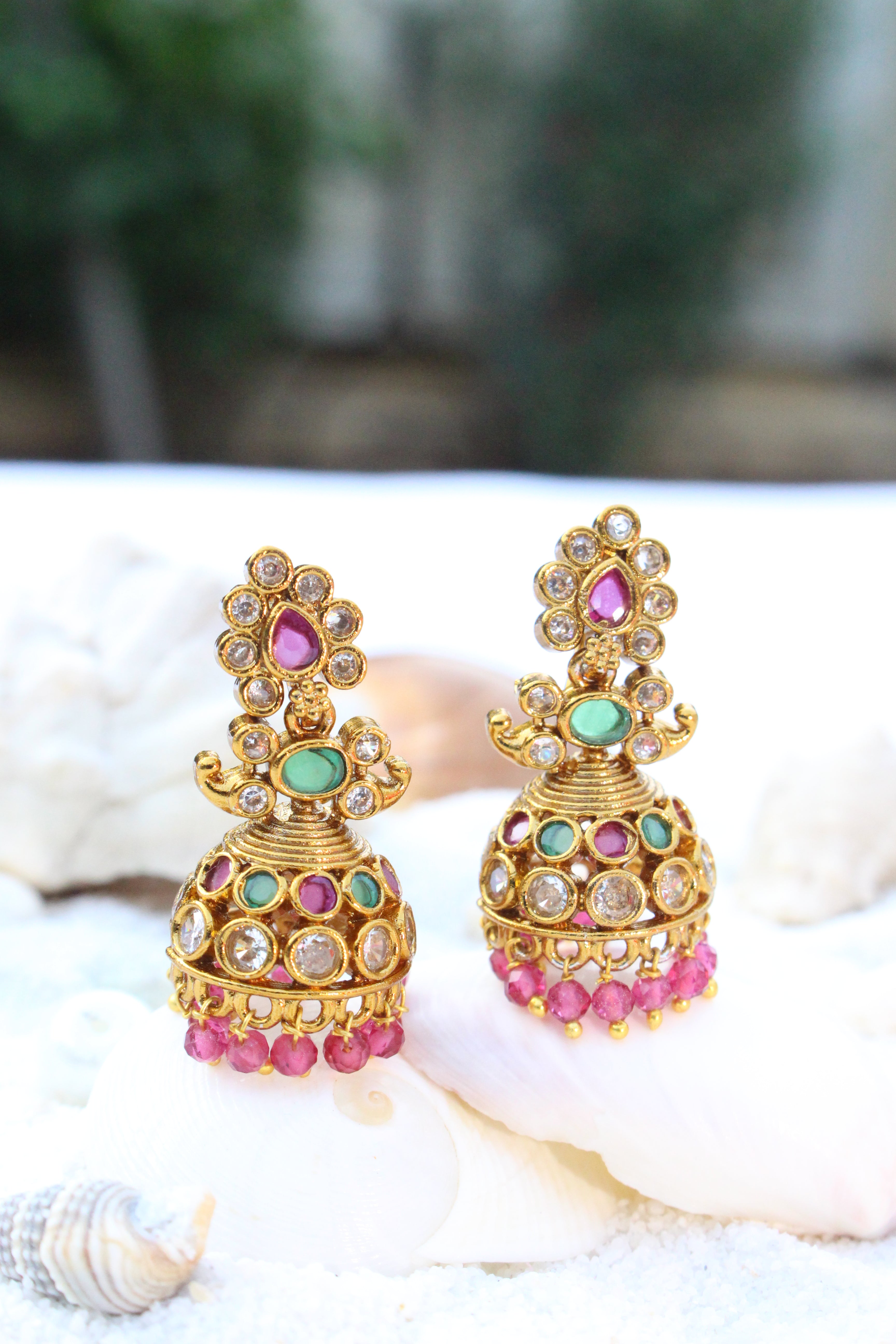 Multicolour Jadau Earrings - Aloro Jewels