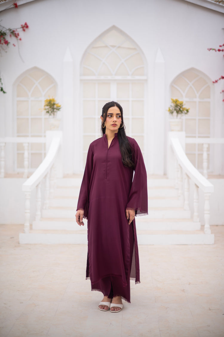 Burgundy Co-Ord Set - ZAUK STORE