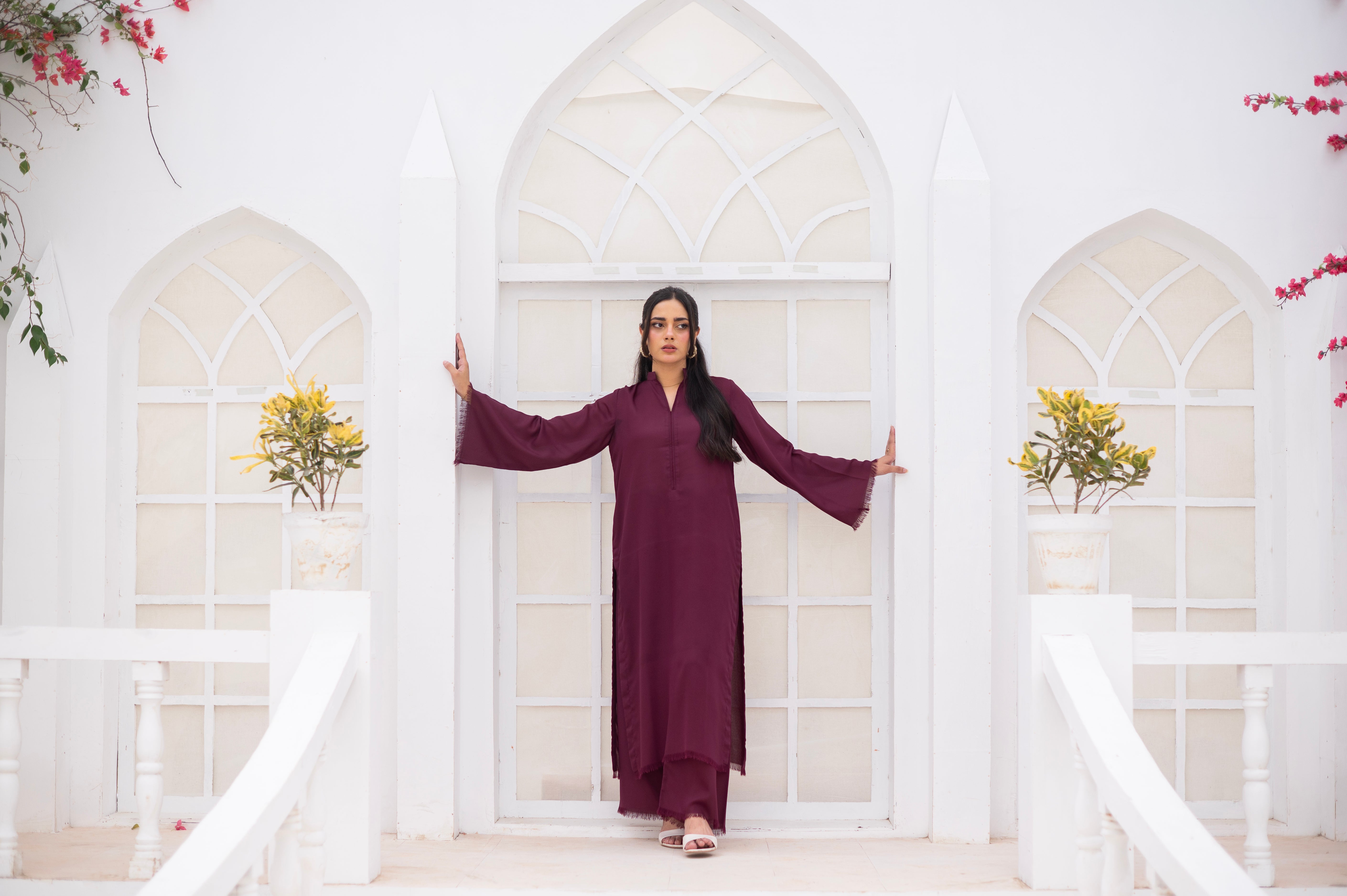 Burgundy Co-Ord Set - Zauk Store